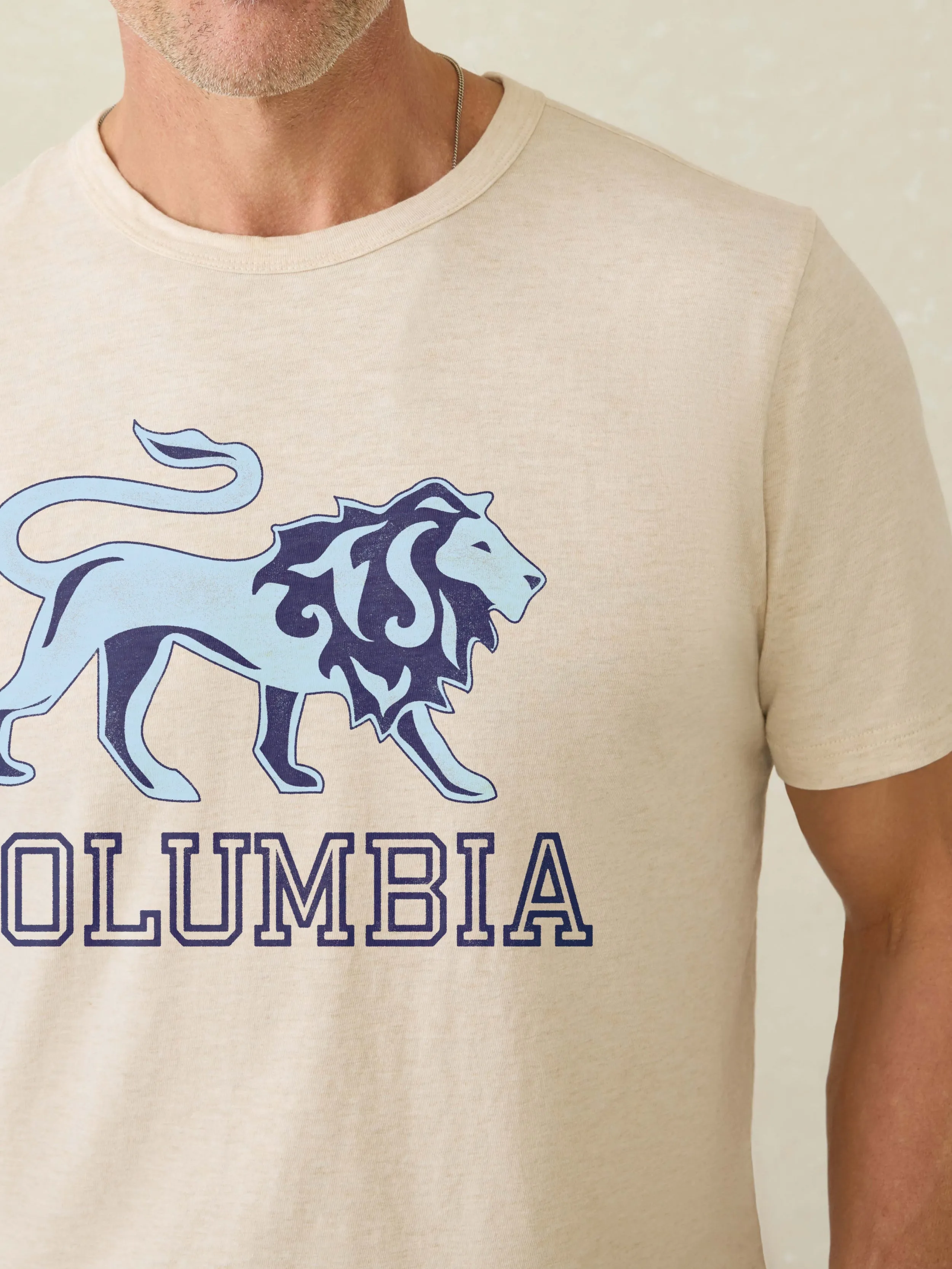 Columbia Sunwashed Tee - Island Dune Heather sold by Faherty product image thumbnail 3