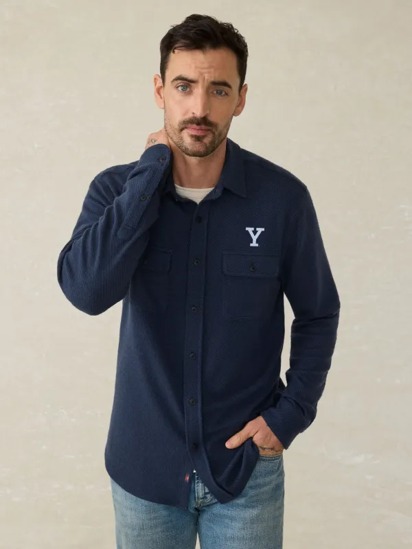 Yale Legend Sweater Shirt - Brighton Navy Twill sold by Faherty