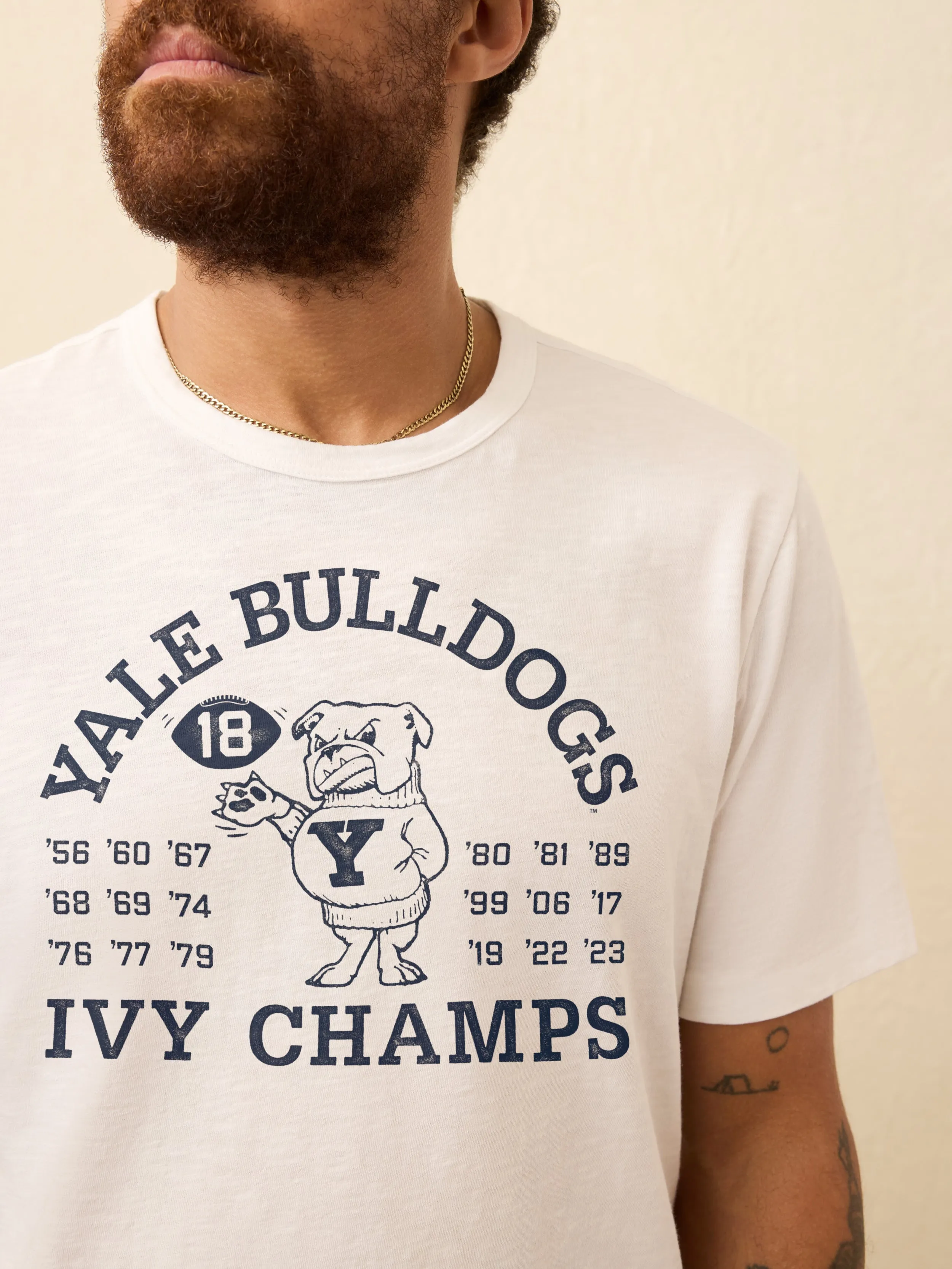 Yale Sunwashed Tee - White sold by Faherty product image thumbnail 3
