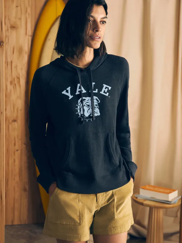 Yale Sunwashed Slub Hoodie - Blue Nights sold by Faherty