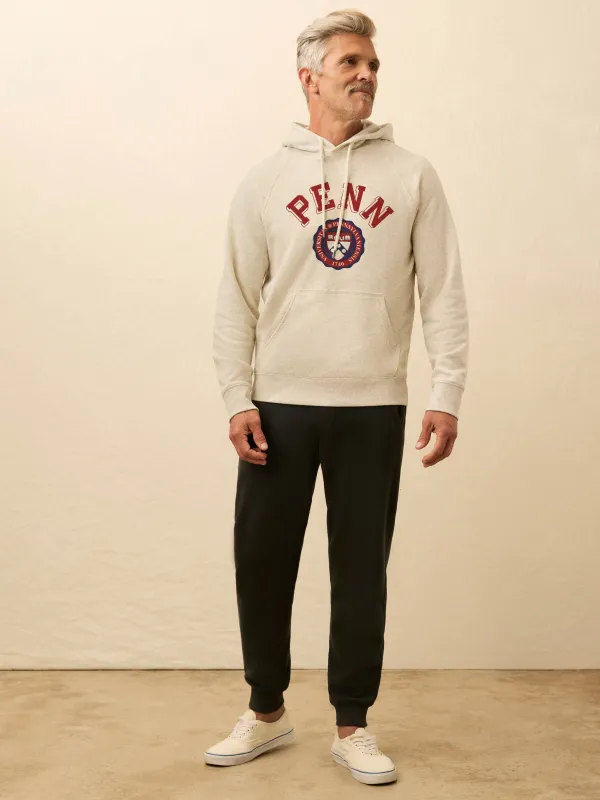 University of Pennsylvania High Standard Fleece Hoodie - Antique Ivory Heather sold by Faherty