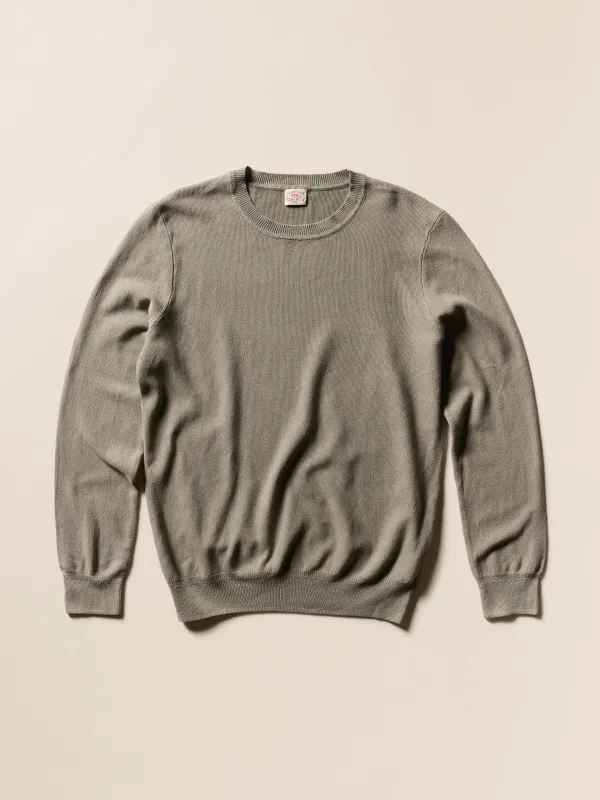 Light Weight Cotton Crewneck - Coastal Sage sold by Faherty