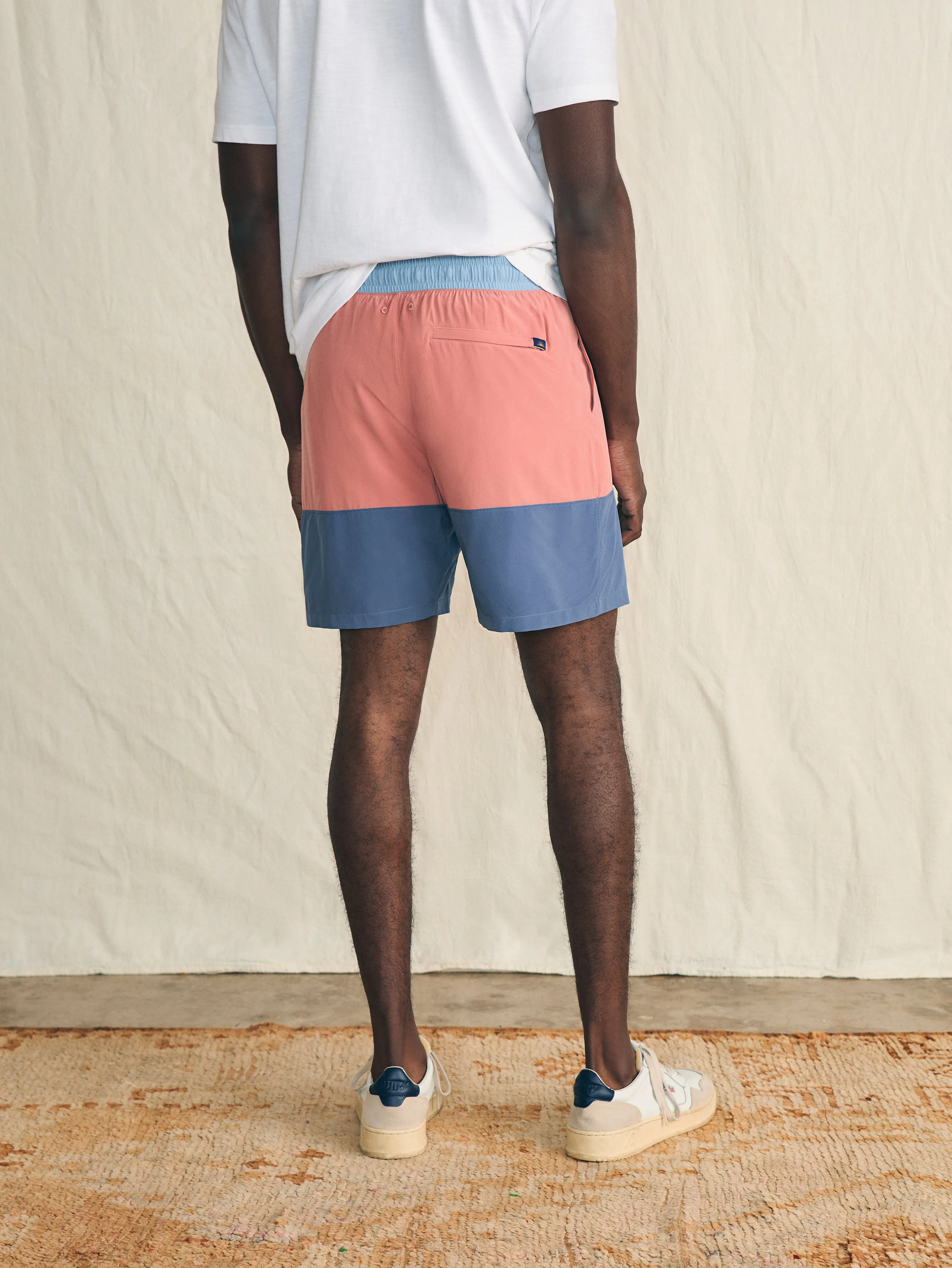 Shorelite Active Swim Short (7" Inseam) - Crest Color Block sold by Faherty product image thumbnail 5