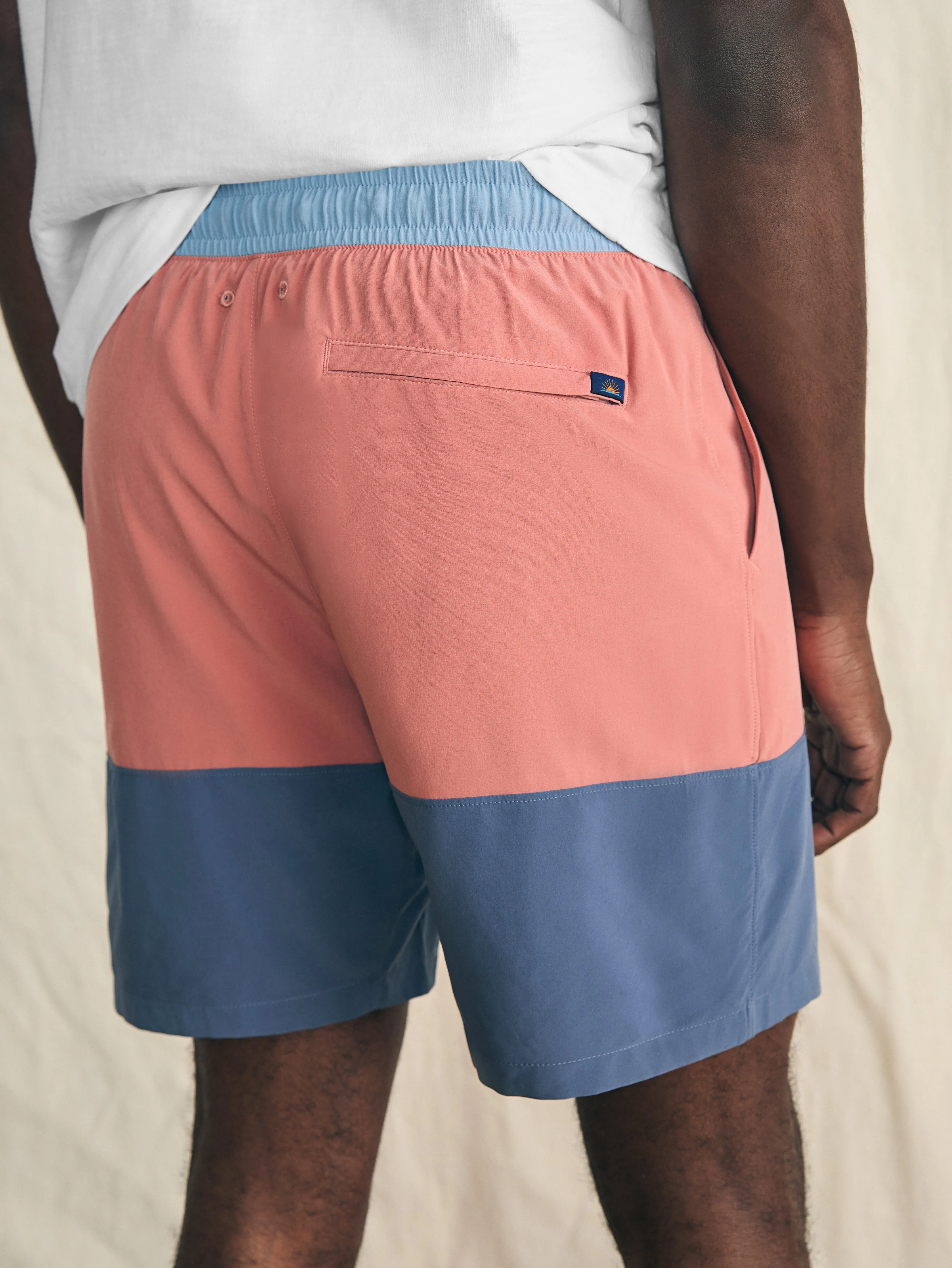 Shorelite Active Swim Short (7" Inseam) - Crest Color Block sold by Faherty product image thumbnail 4