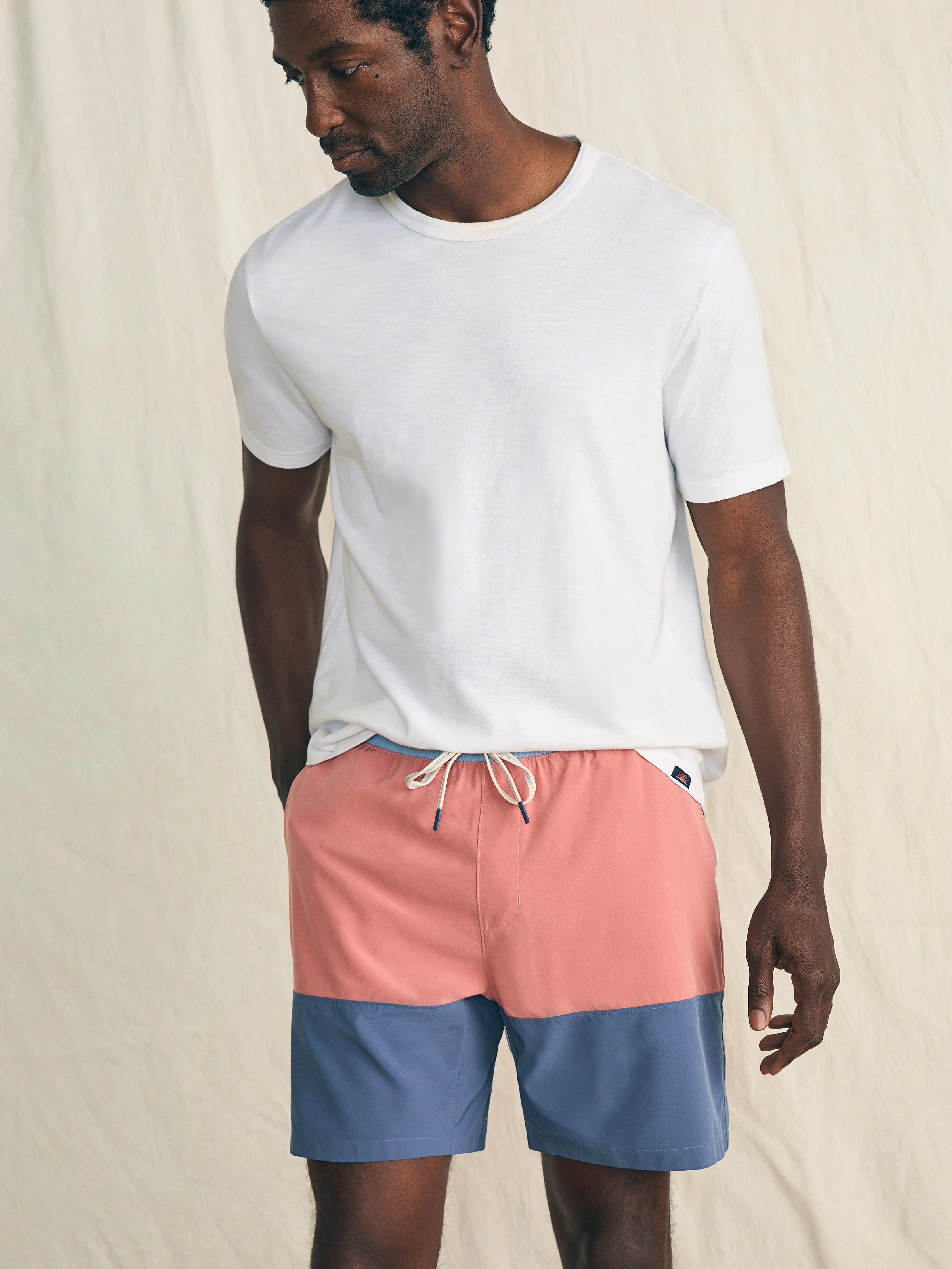 Shorelite Active Swim Short (7" Inseam) - Crest Color Block sold by Faherty product image thumbnail 2