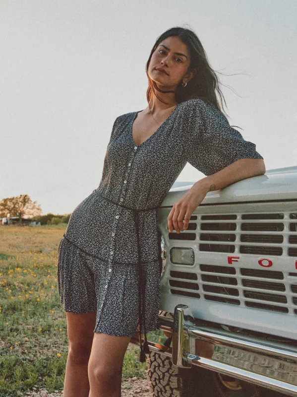 Orinda Mini Dress - Navy Riverton Ditsy sold by Faherty