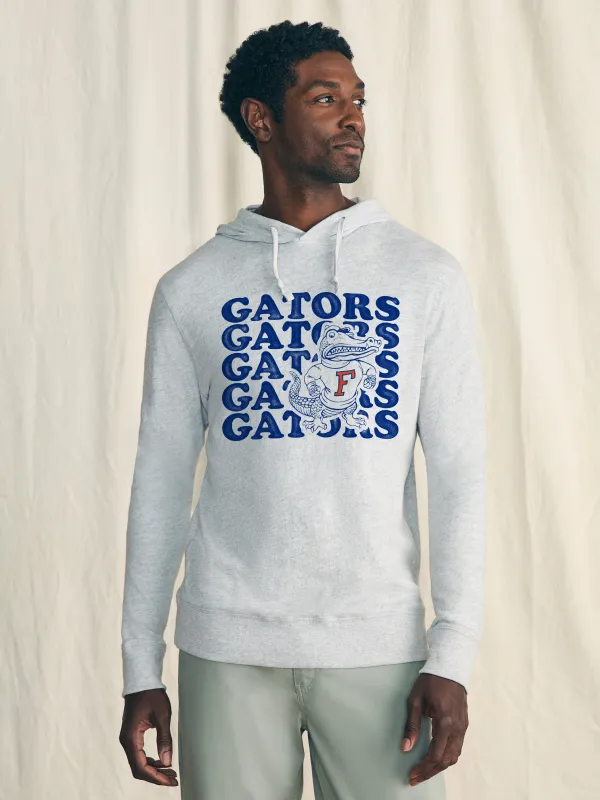 University of Florida Sunwashed Midweight Organic Hoodie - Light Heather Grey sold by Faherty