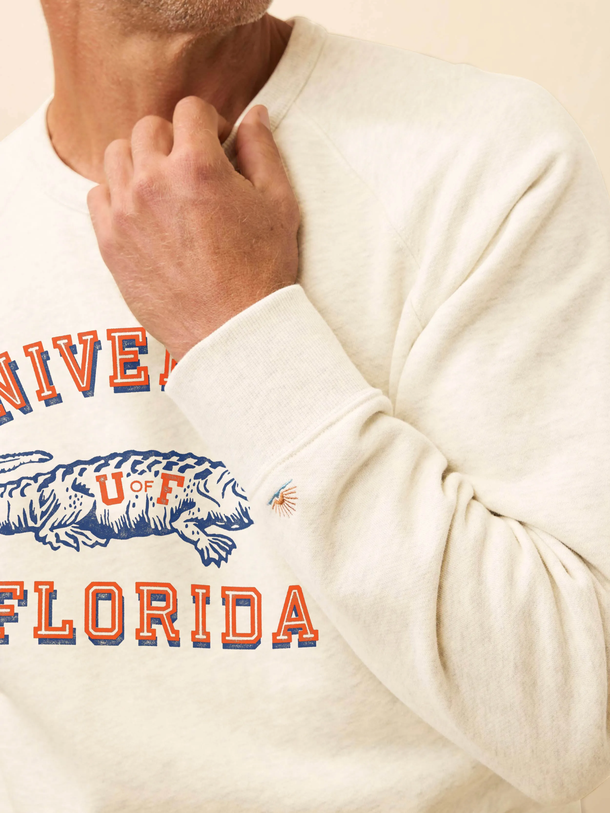 University of Florida High Standard Fleece Crewneck - Cabo Blanco sold by Faherty product image thumbnail 3