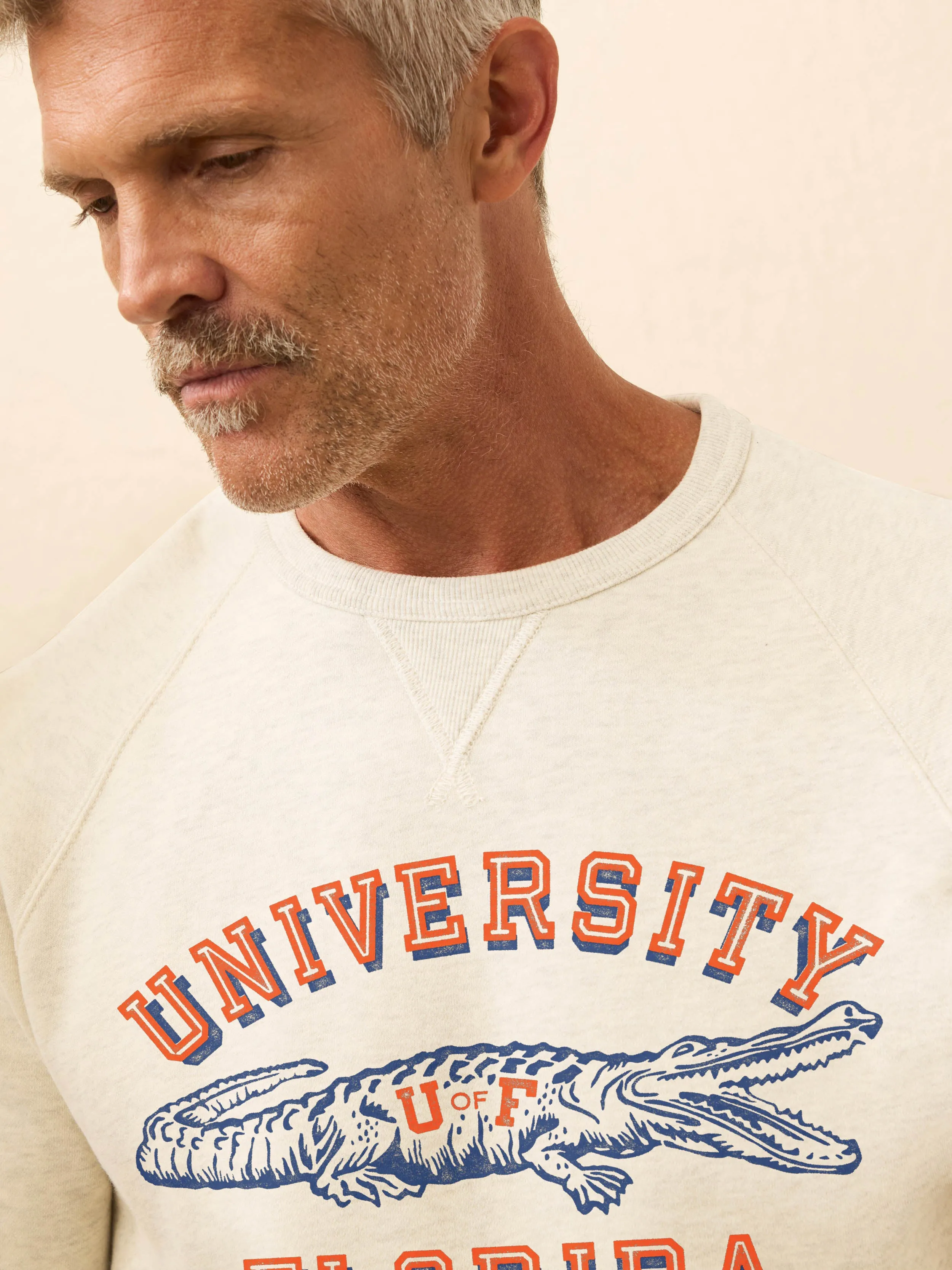 University of Florida High Standard Fleece Crewneck - Cabo Blanco sold by Faherty product image thumbnail 2