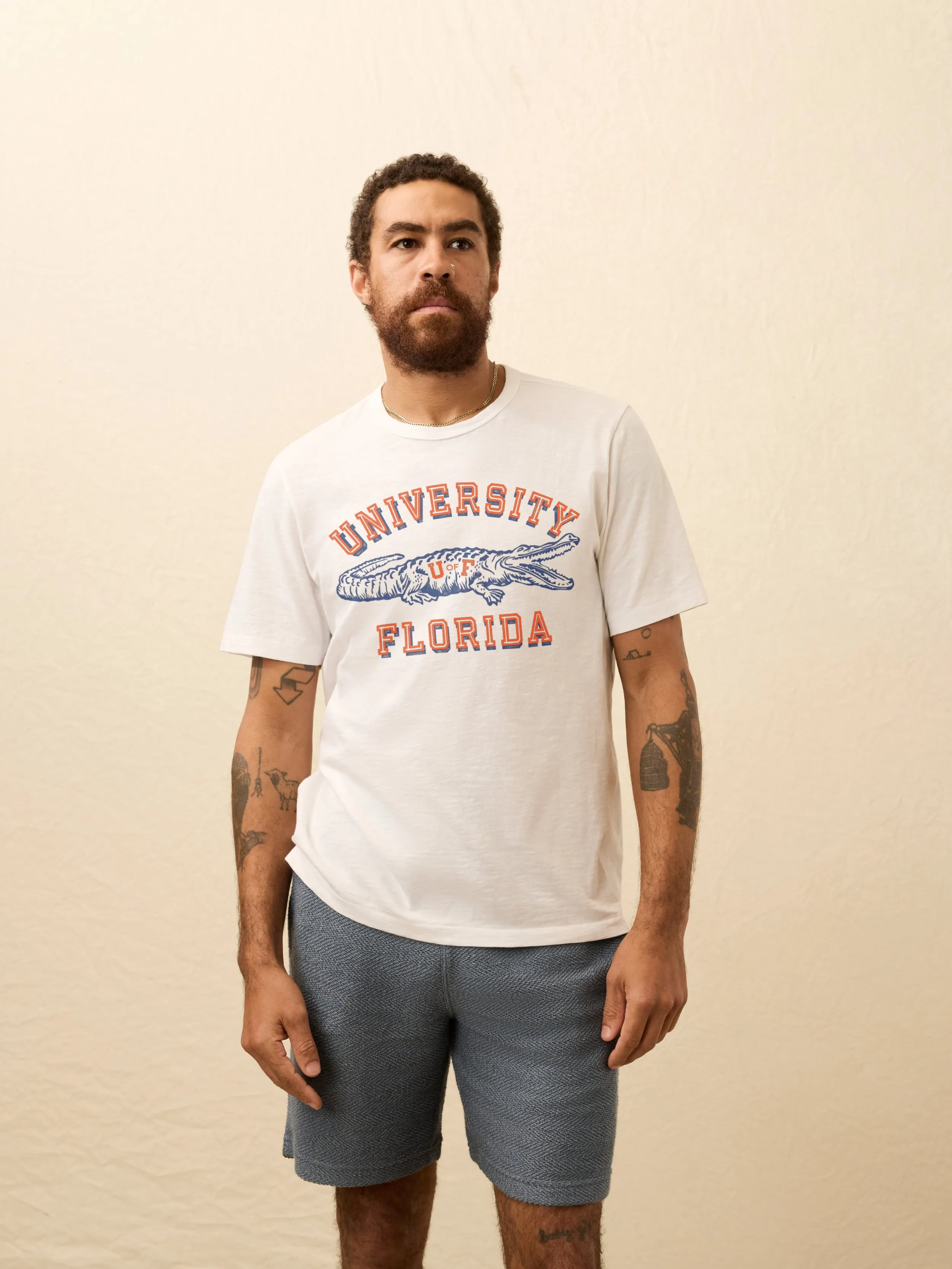 University of Florida Sunwashed Tee - White sold by Faherty product image thumbnail 2