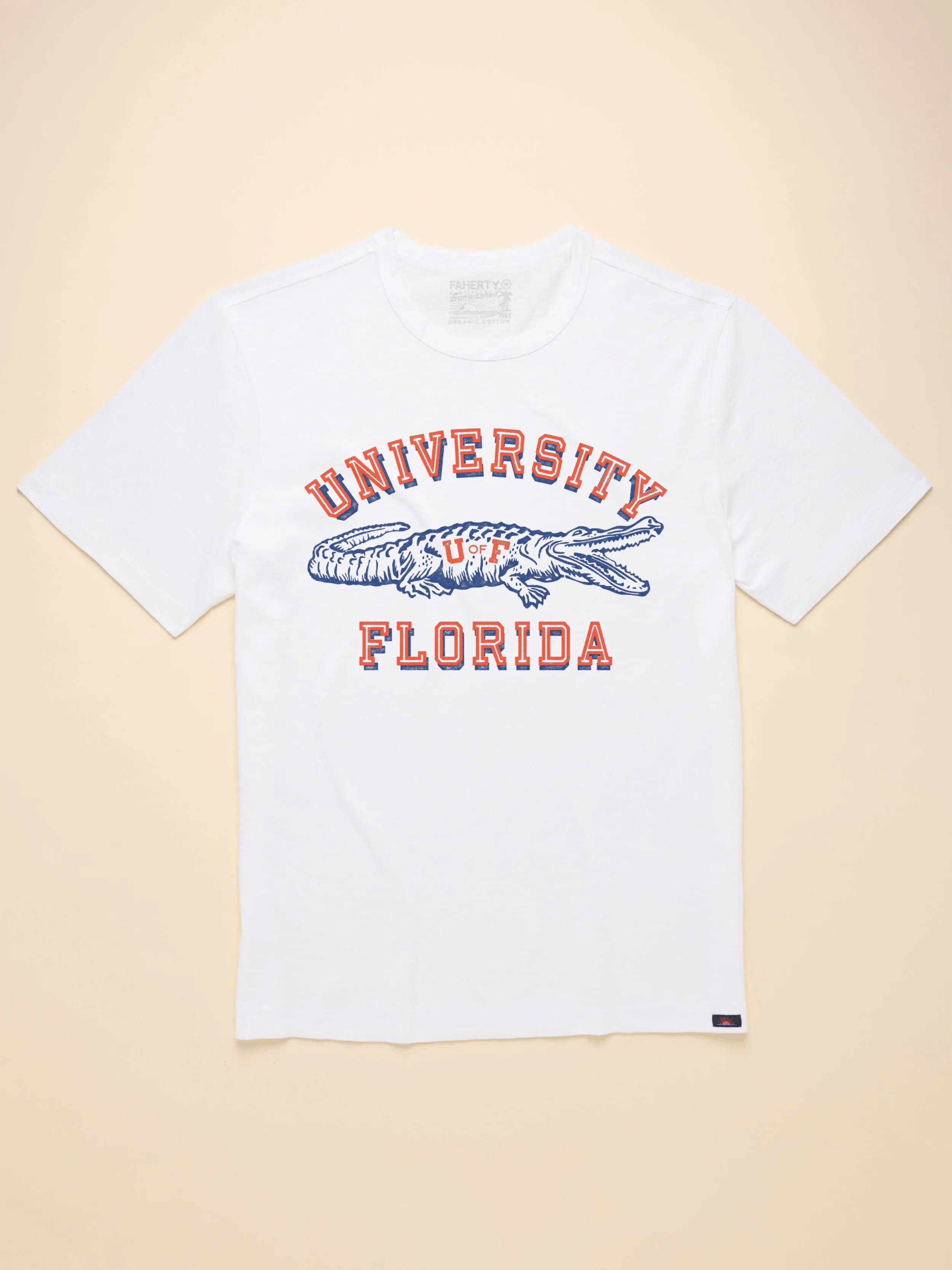 University of Florida Sunwashed Tee - White sold by Faherty product image thumbnail 4