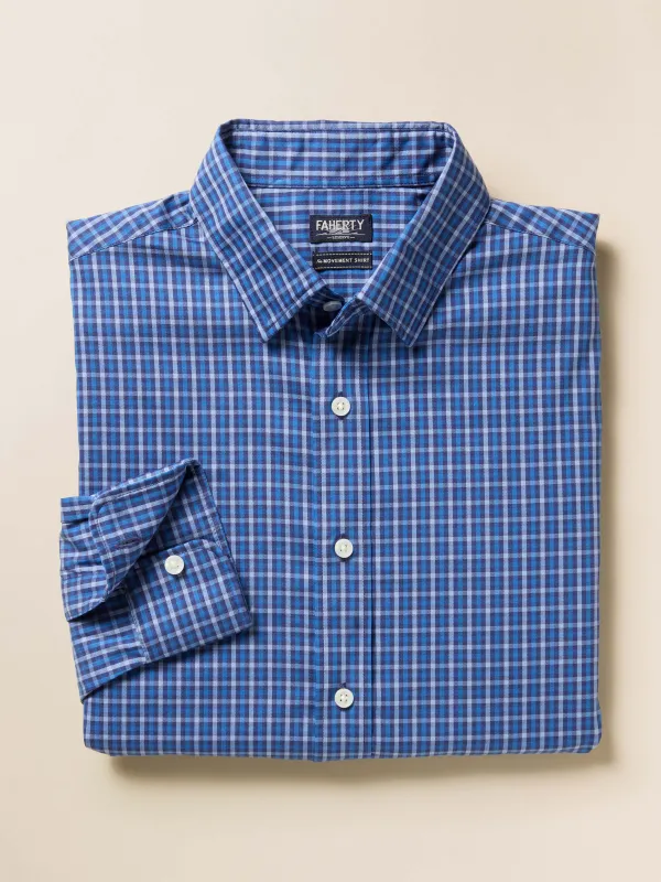 The Movement™ Shirt - Navy Feather Gingham sold by Faherty