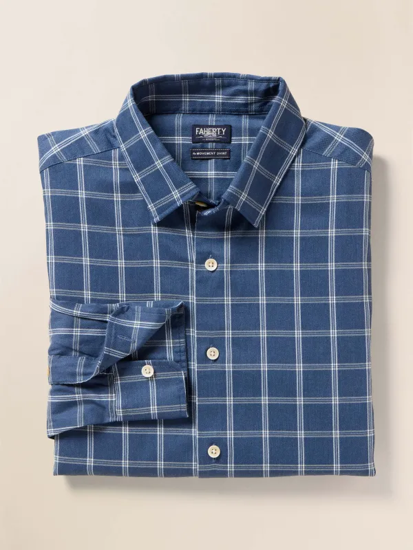 Movement™ Monterey Shirt - Midnight Cloud Plaid sold by Faherty