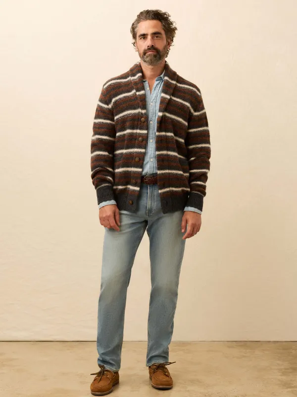 Striped Cardigan Sweater - Rocky Peak Stripe sold by Faherty