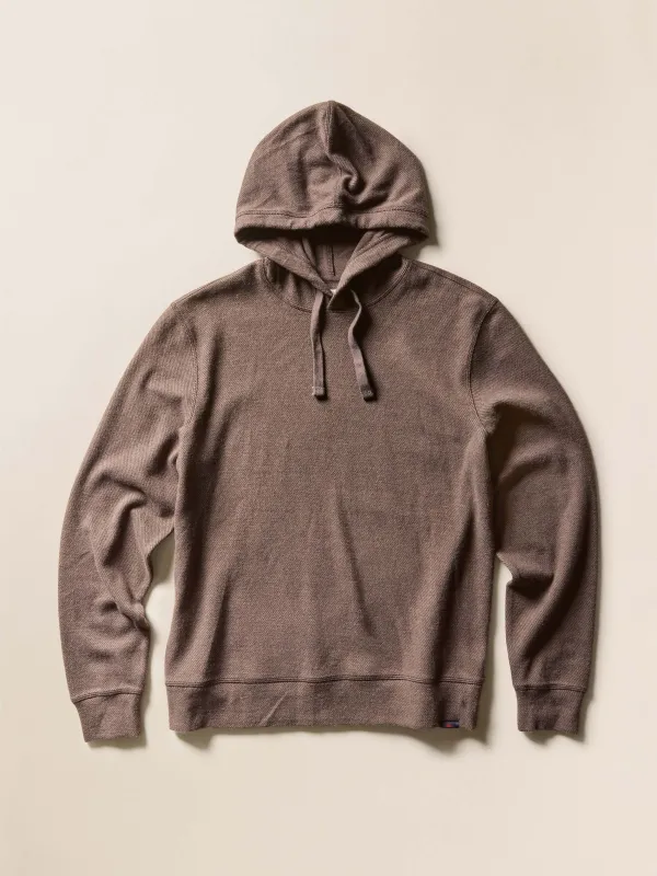 Legend™ Sweater Hoodie - Valley Brown Twill sold by Faherty