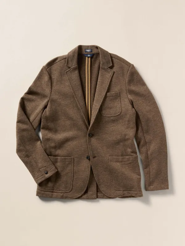 Inlet Knit Blazer - Winter Brown Melange sold by Faherty