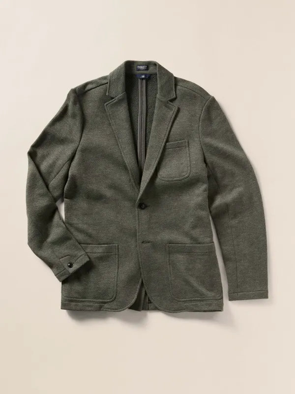 Inlet Knit Blazer - Olive Leaf Melange sold by Faherty