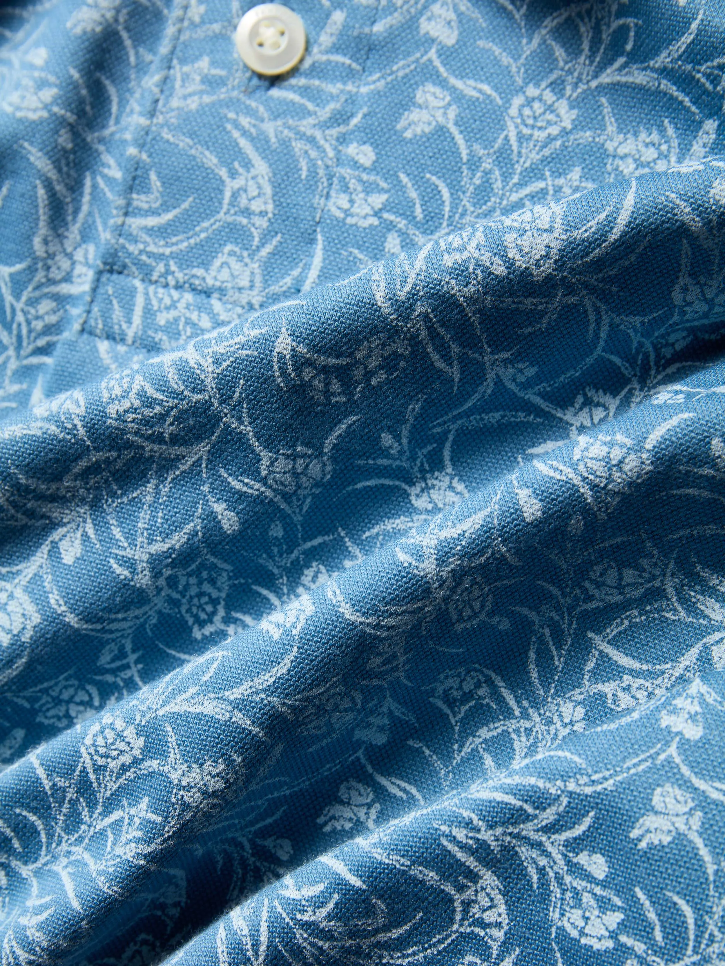 Short-Sleeve Movement™ Pique Polo - Blue Woodland Sky sold by Faherty product image thumbnail 2