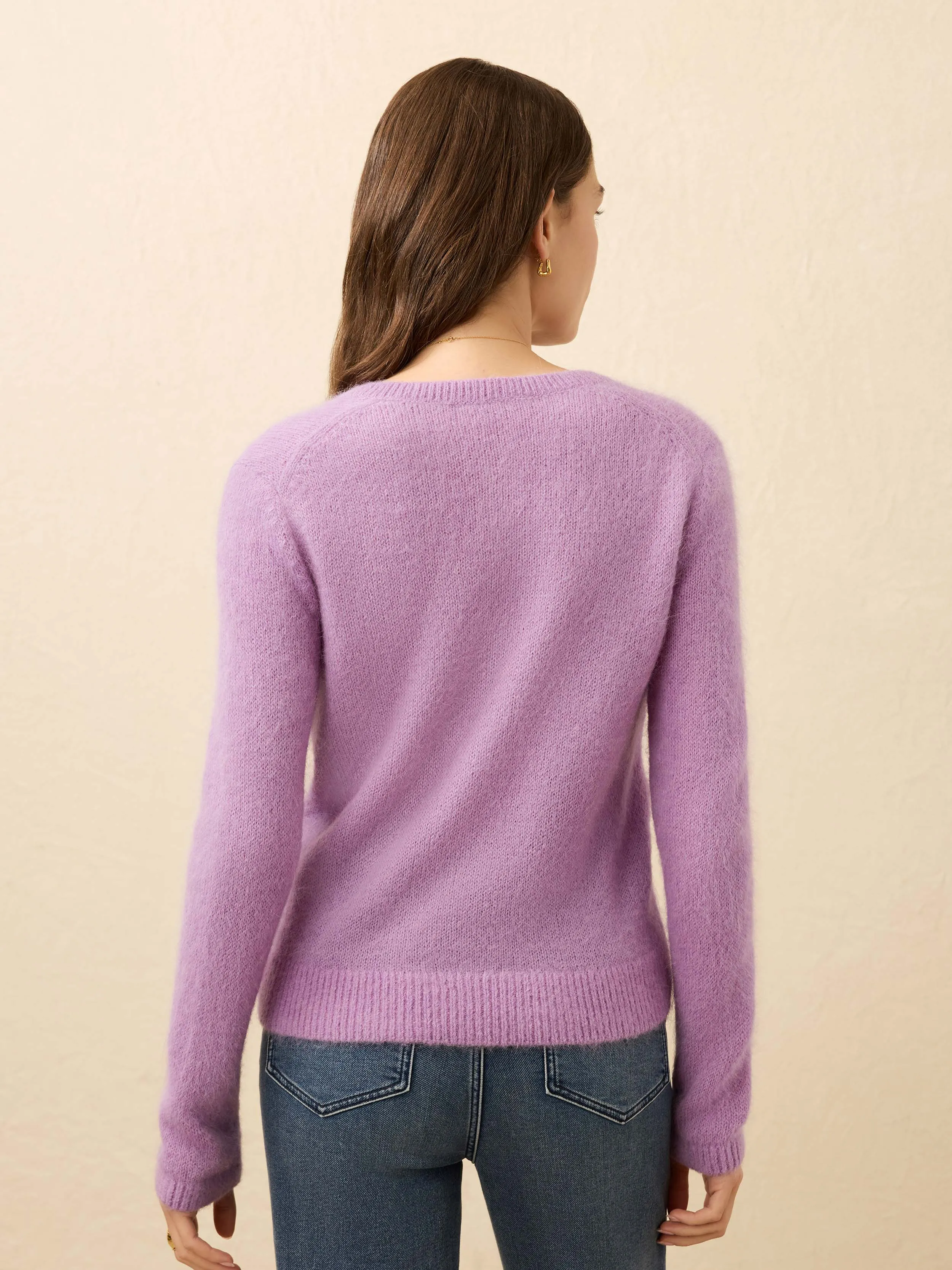 Après Alpaca Long-Sleeve Cardigan - Lilac sold by Faherty product image thumbnail 4