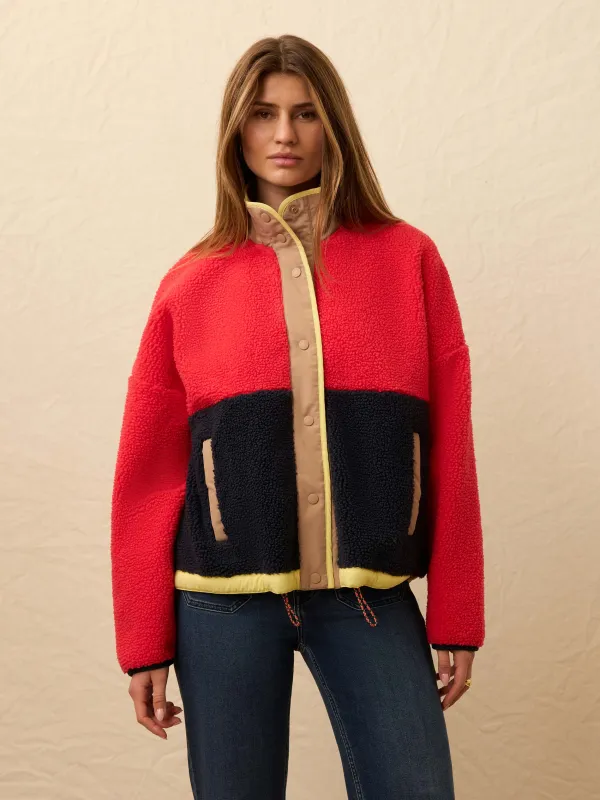 Fireside Fleece Jacket - Campfire Sunset sold by Faherty