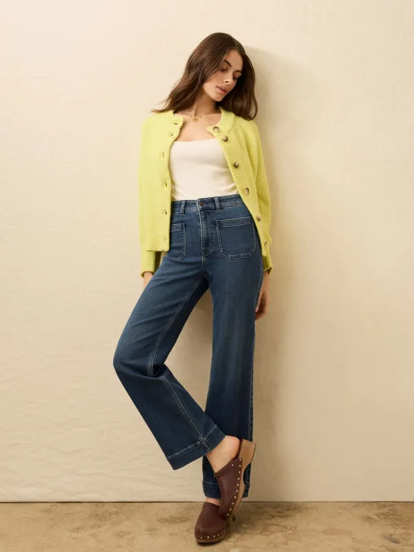 Stretch Terry Patch Pocket Pant - Creekstone Wash sold by Faherty