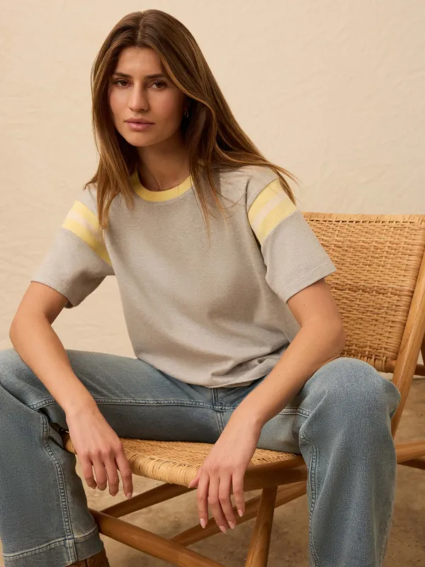 Sport Jersey Throwback Tee - Spring Grey Varsity sold by Faherty