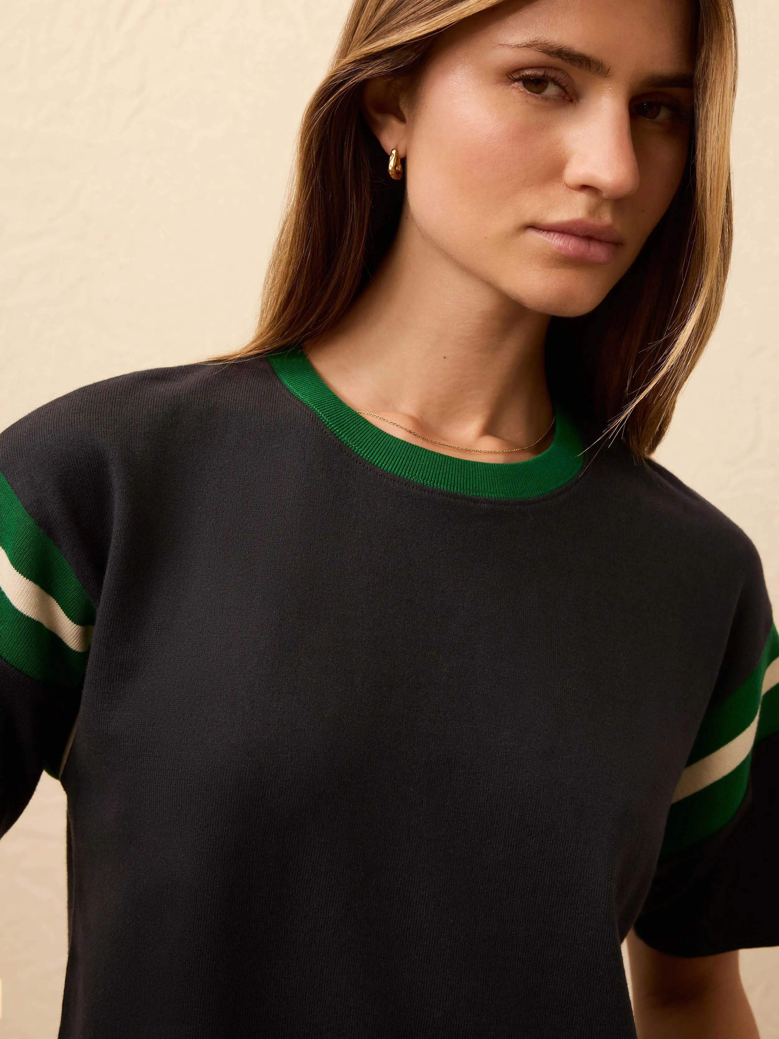 Sport Jersey Throwback Tee - Navy Varsity sold by Faherty product image thumbnail 4