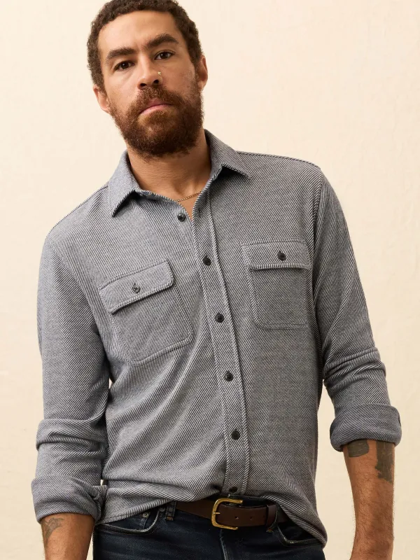 Legend™ Sweater Shirt - Navy Ink Twill sold by Faherty
