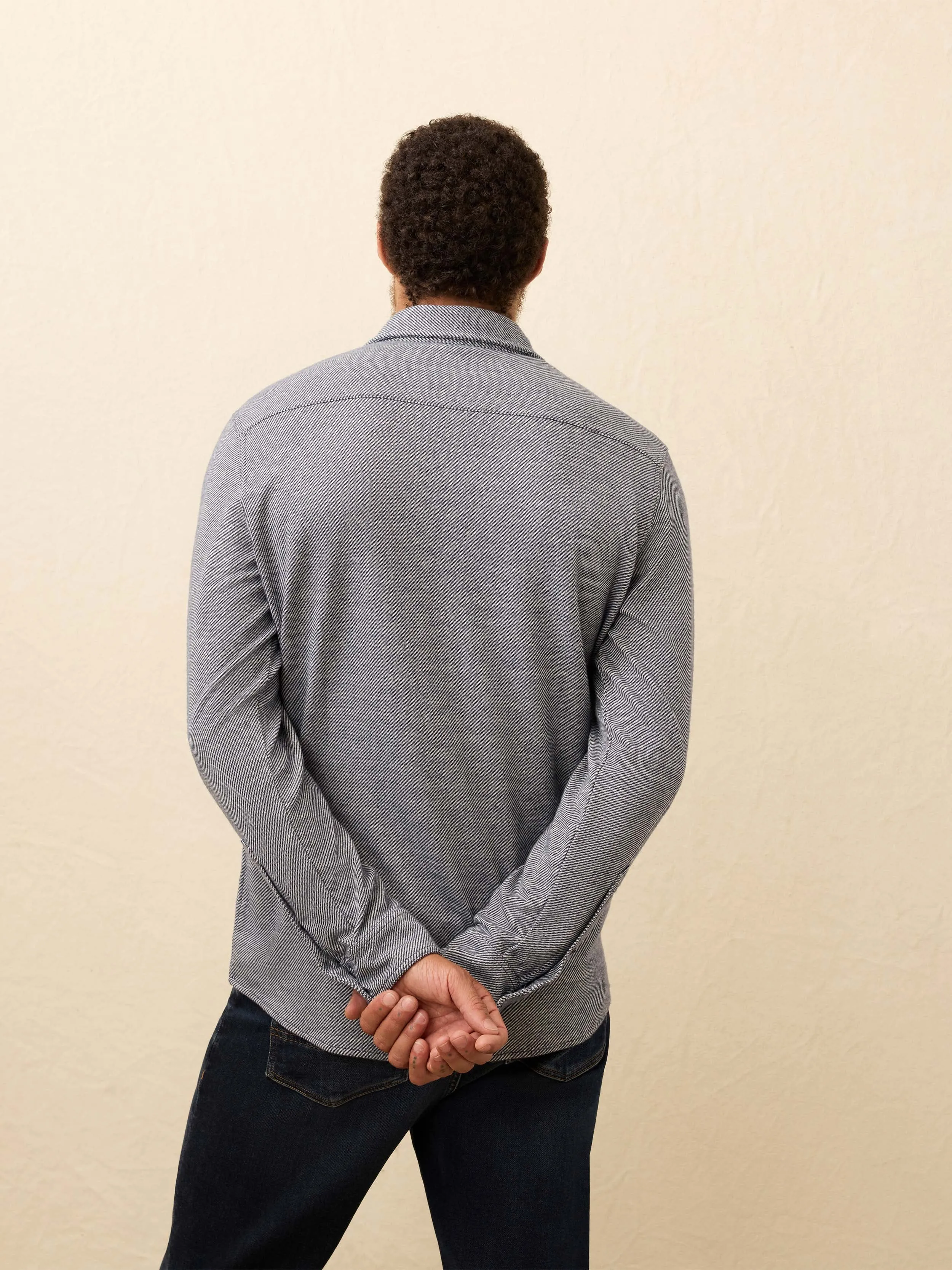 Legend™ Sweater Shirt - Navy Ink Twill sold by Faherty product image thumbnail 4