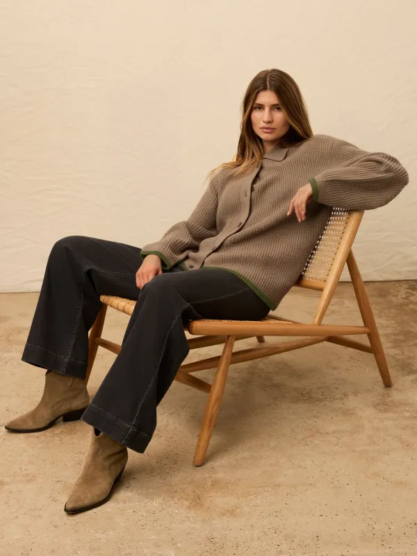 Lodge Cardigan - Nutmeg sold by Faherty