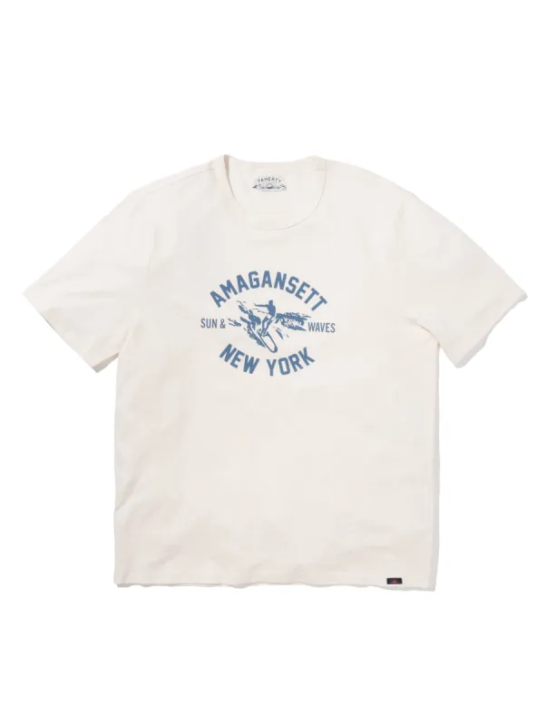 Amagansett Short-Sleeve Crew T-Shirt - White sold by Faherty