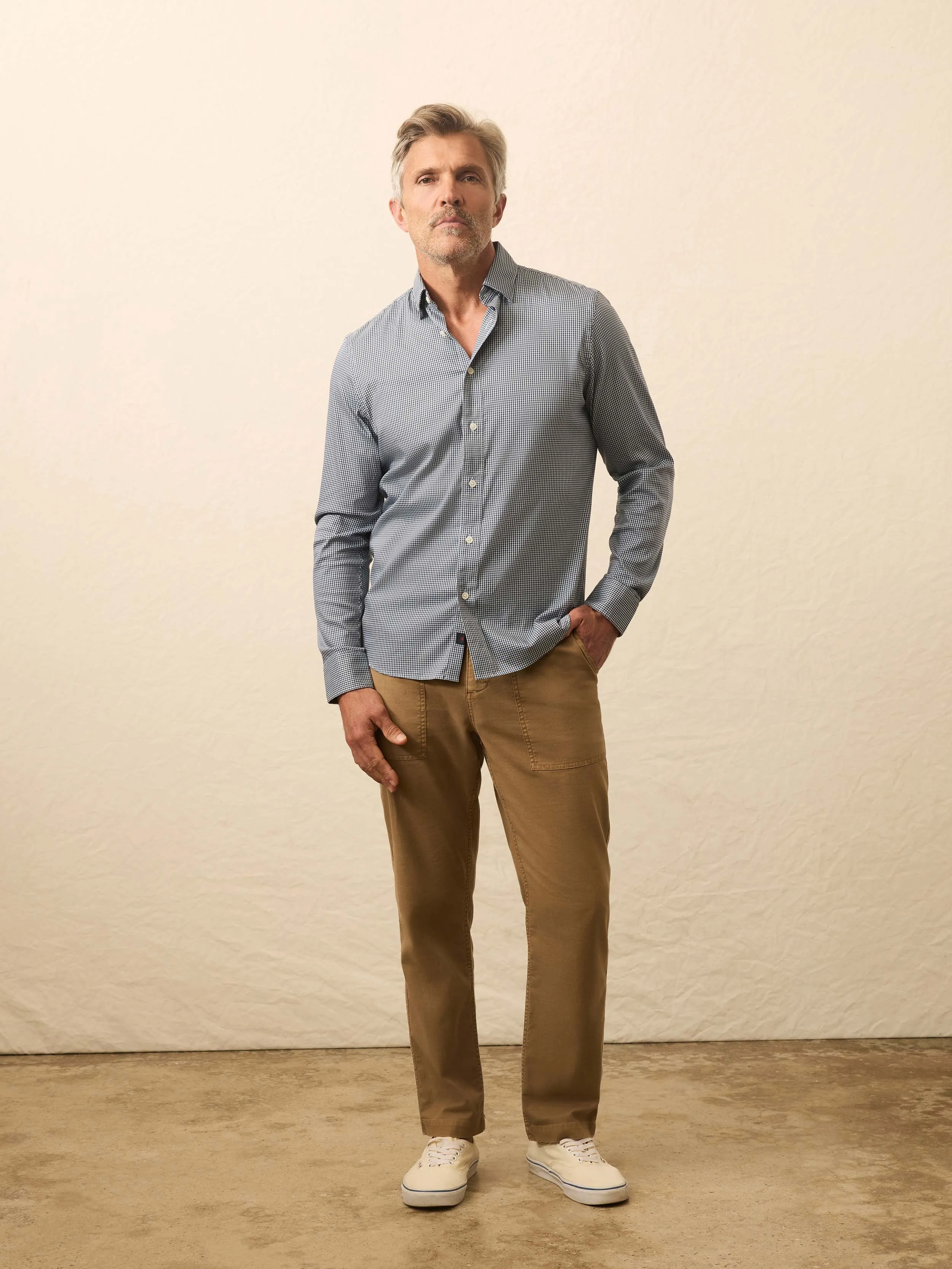 The Movement™ Shirt - Polar Blue Gingham sold by Faherty product image thumbnail 2