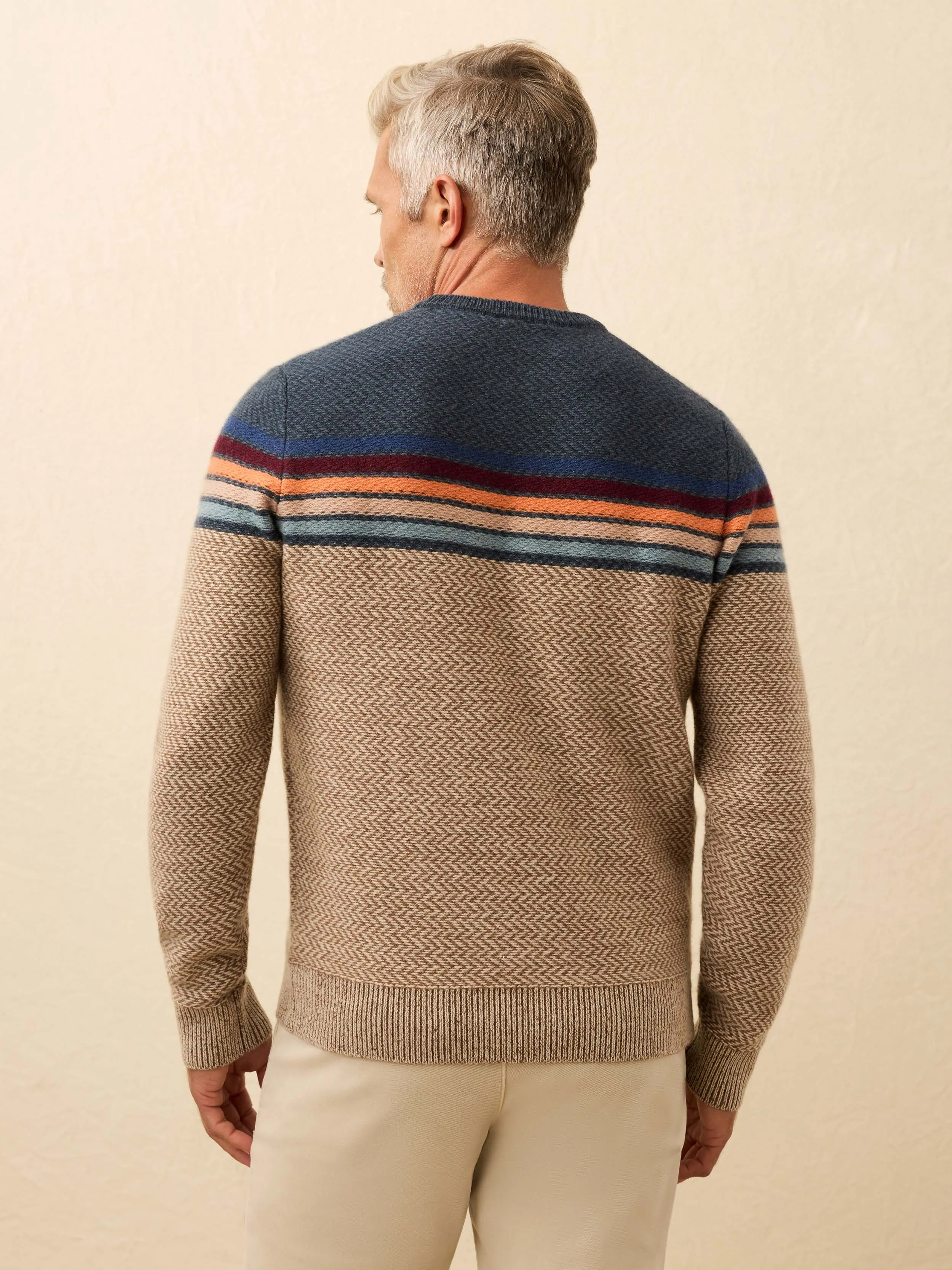 Donegal Crew Sweater - Twilight Sky Ombre sold by Faherty product image thumbnail 2