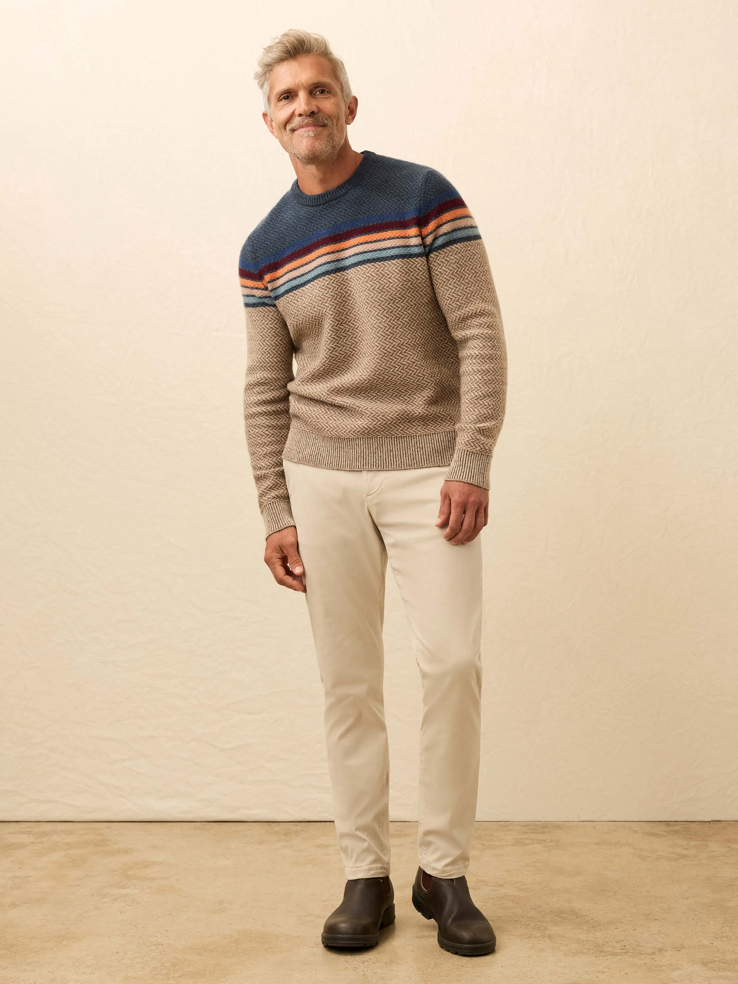 Donegal Crew Sweater - Twilight Sky Ombre sold by Faherty product image thumbnail 3