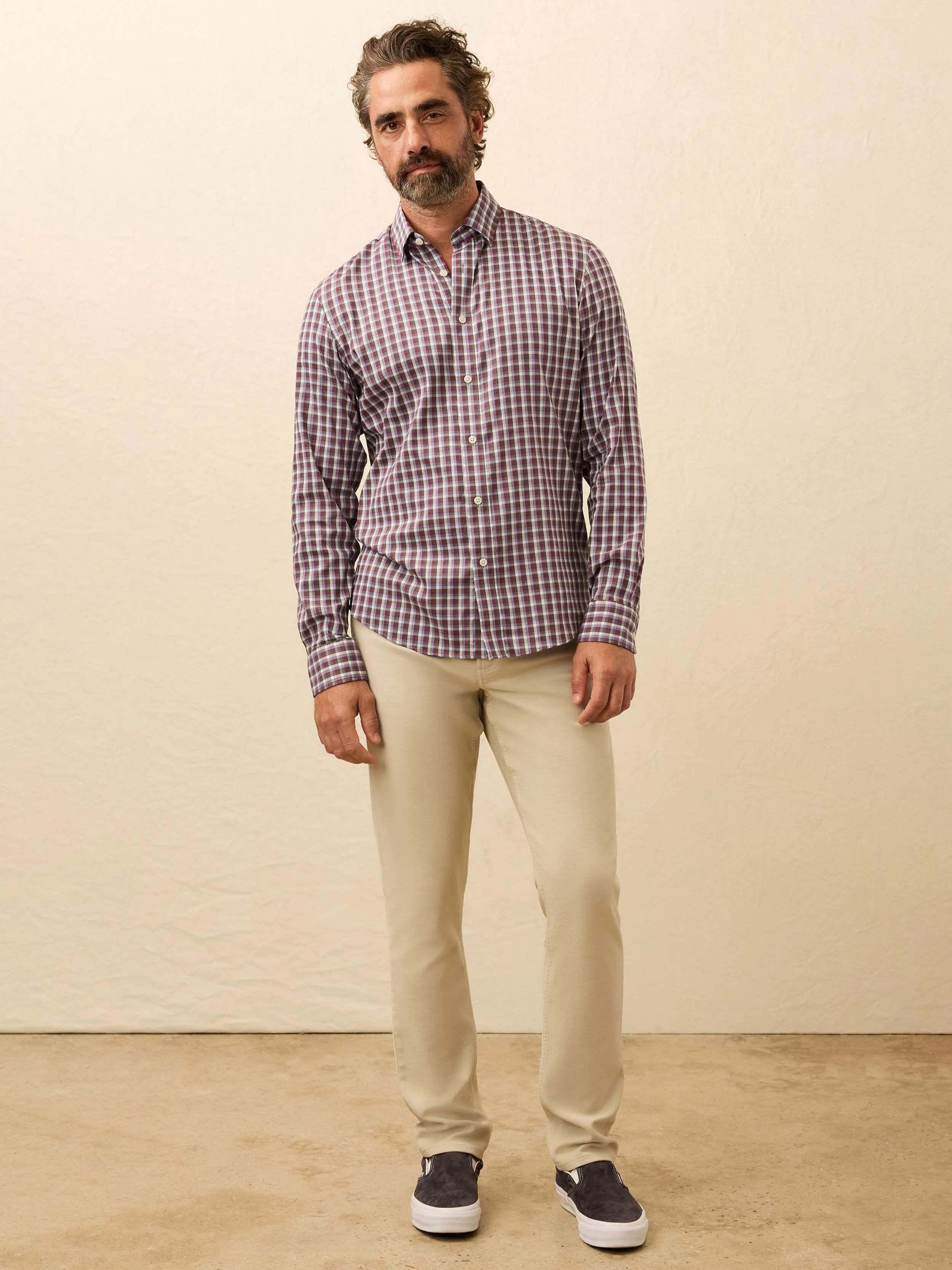 The Movement™ Shirt - Winter Cranberry Plaid sold by Faherty product image thumbnail 3