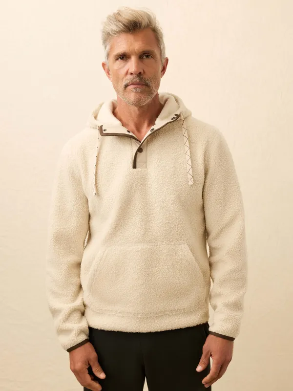 High Pile Fleece Hoodie - Arctic Ivory sold by Faherty