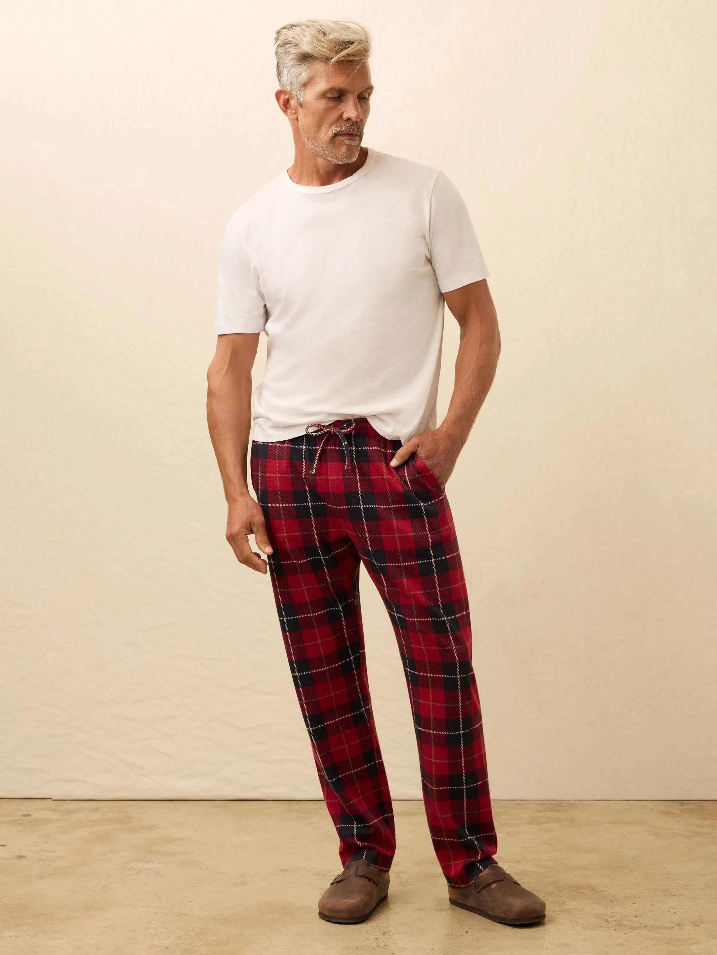 Legend™ Pajama Pant - Crimson River Plaid sold by Faherty