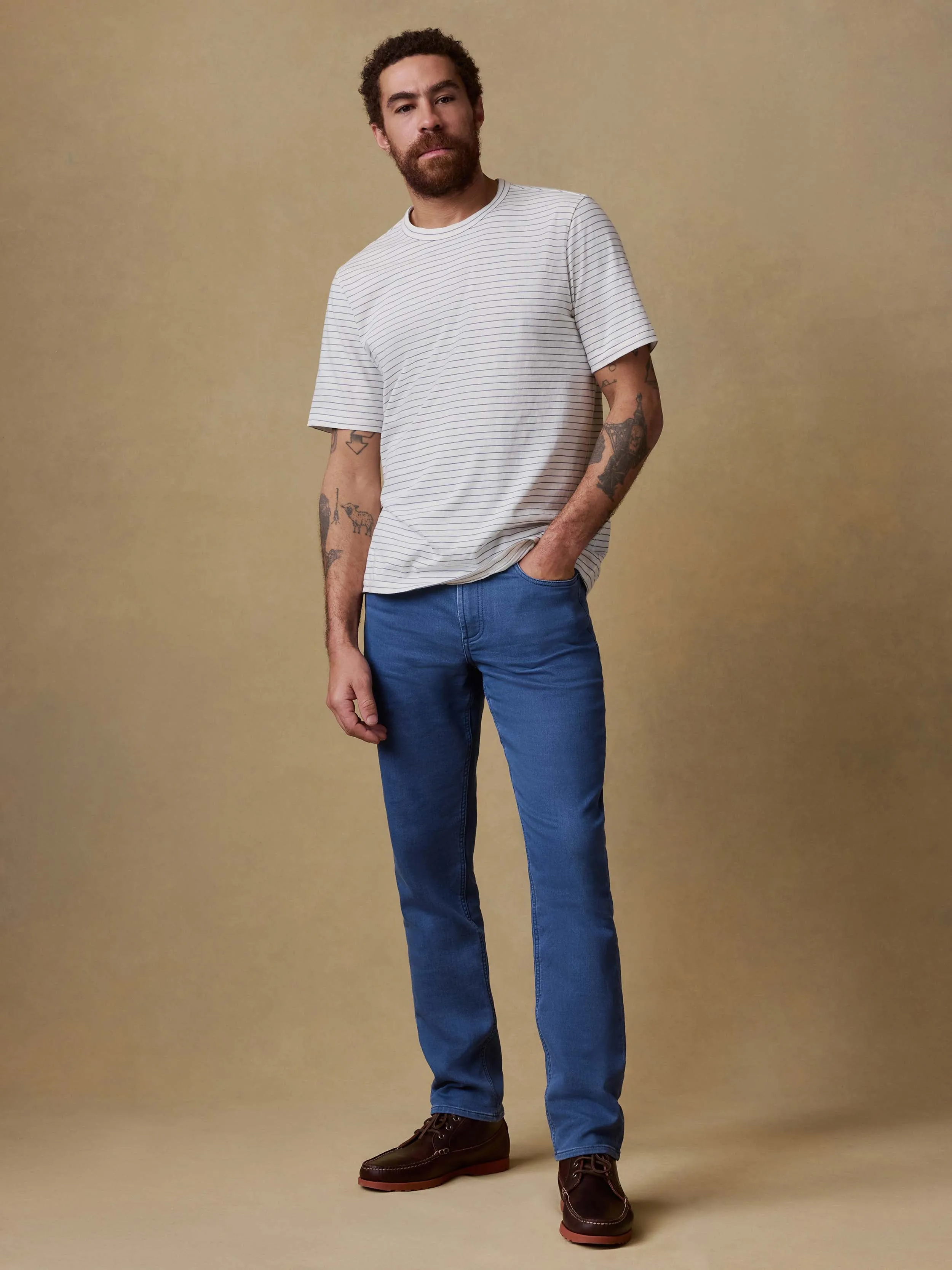 Stretch Terry 5-Pocket Pant - Pacific Tides sold by Faherty product image thumbnail 3