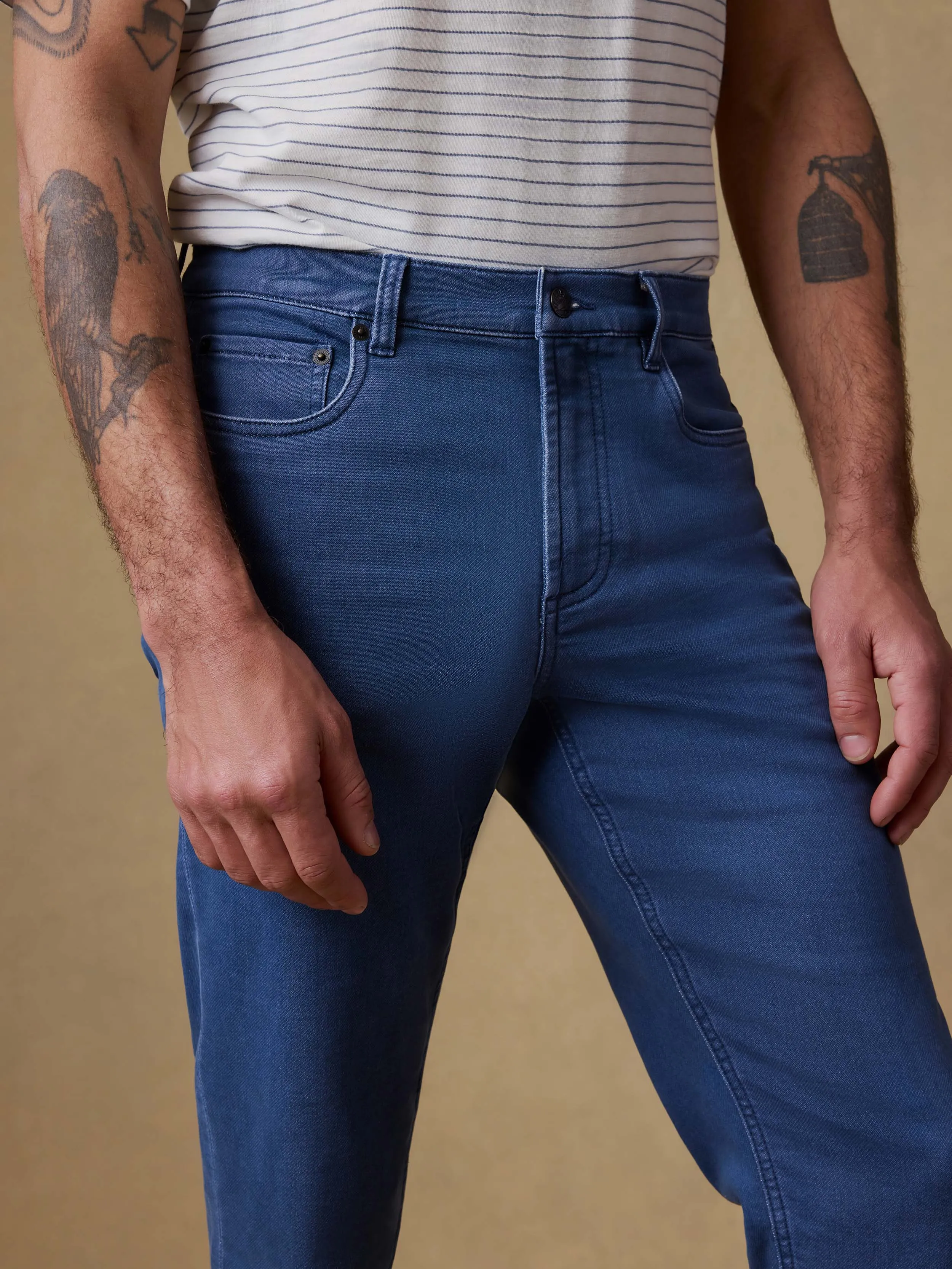 Stretch Terry 5-Pocket Pant - Pacific Tides sold by Faherty product image thumbnail 5