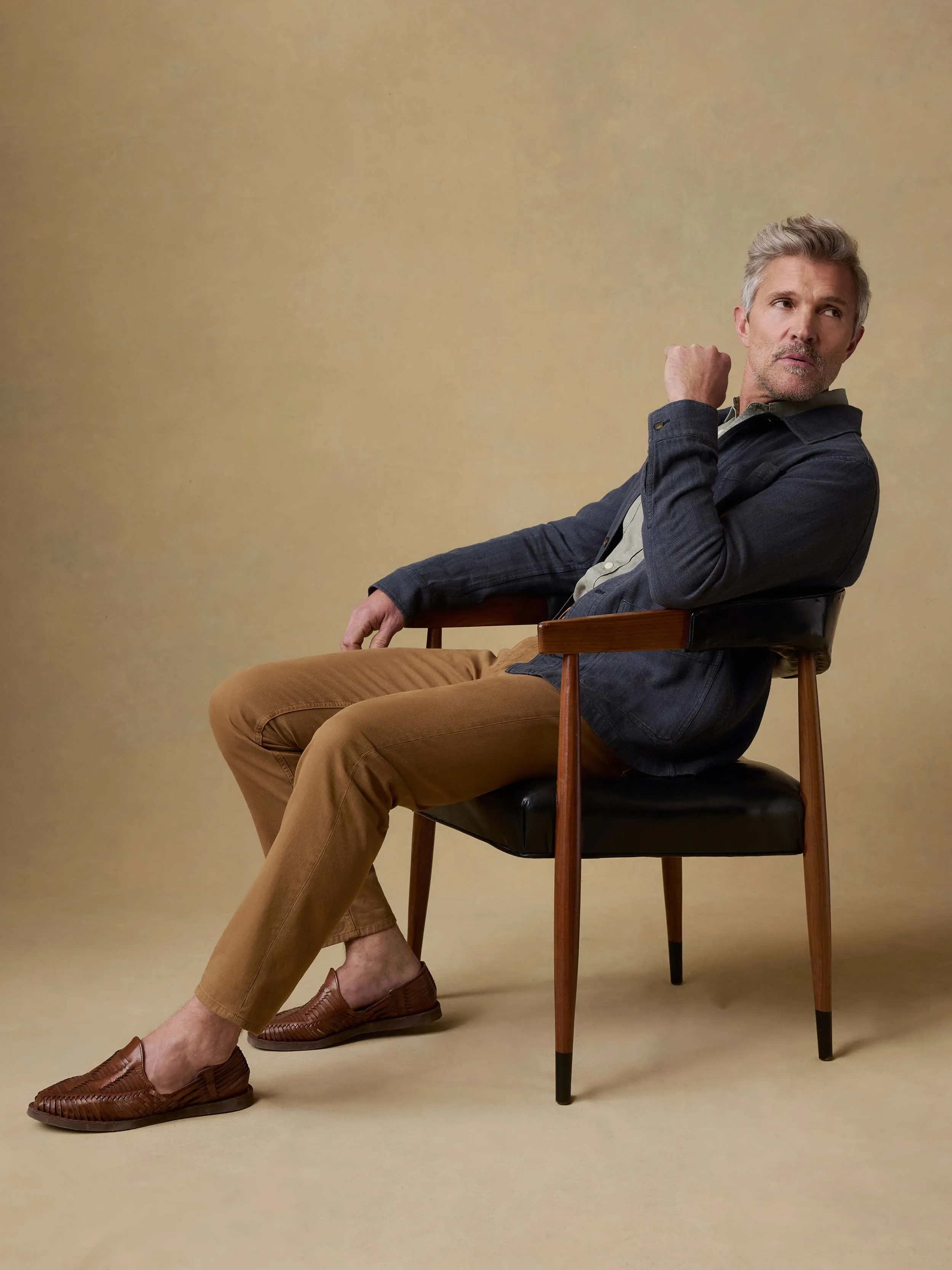 Herringbone Studio Jacket - Polar Night Herringbone sold by Faherty product image thumbnail 2