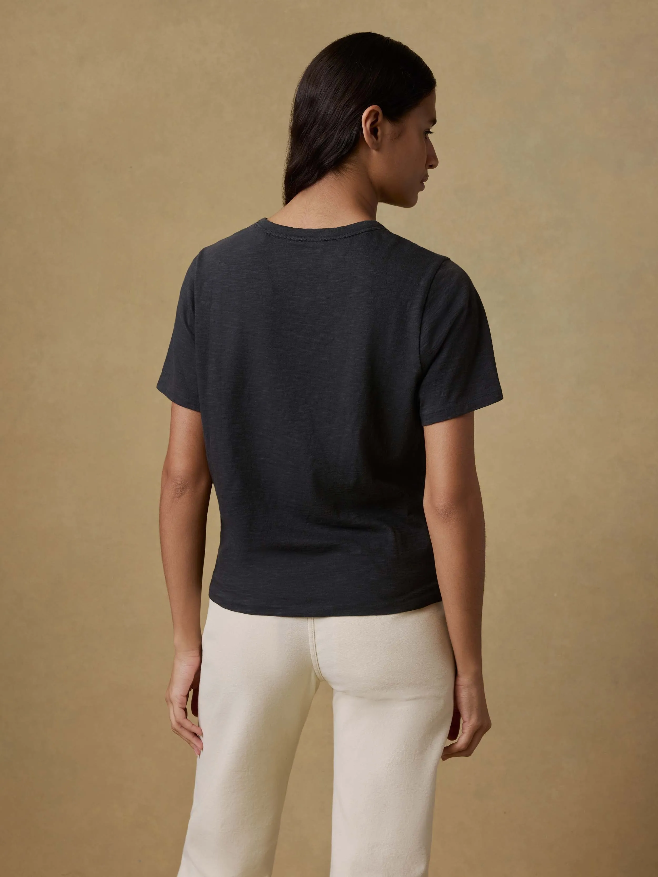 Sunwashed Essential Tee - Washed Black sold by Faherty product image thumbnail 3