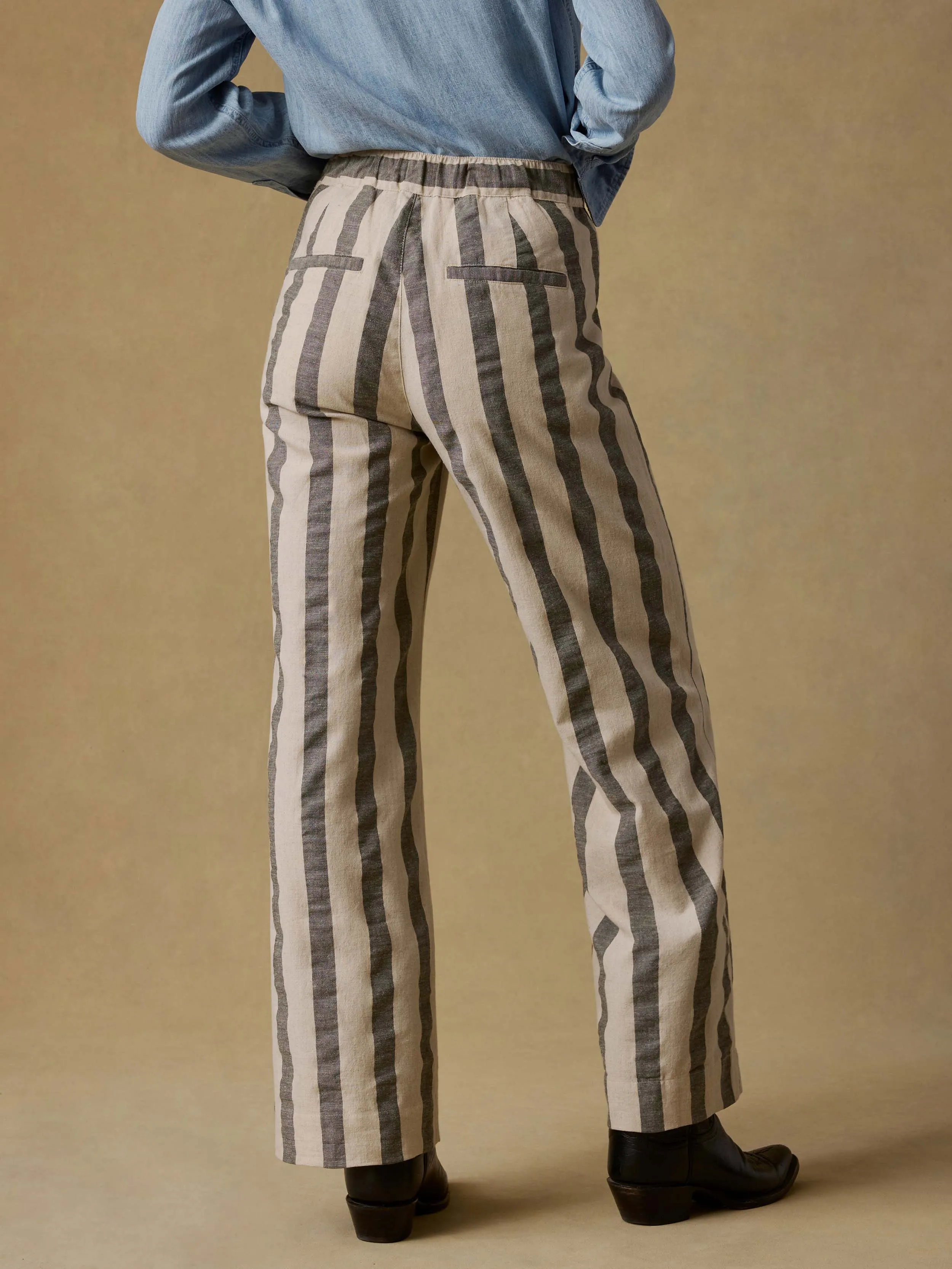 Sun Strider Cotton Linen Pant - Pine Bay Stripe sold by Faherty product image thumbnail 5