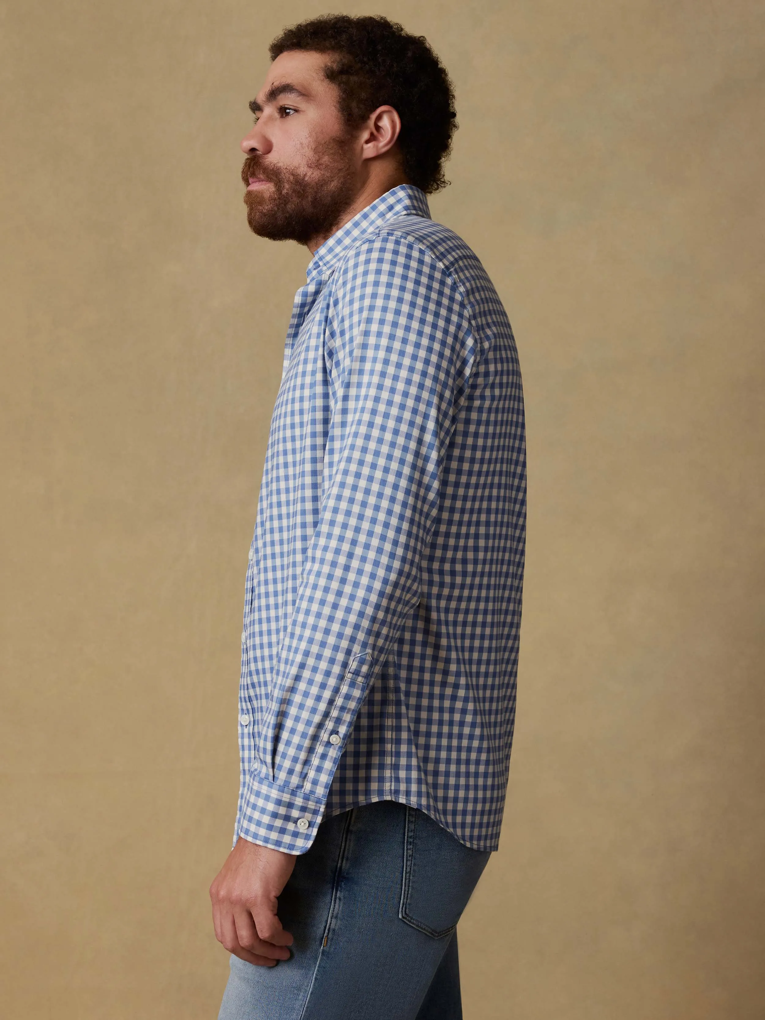 The Movement™ Shirt - Blue Birch Gingham sold by Faherty product image thumbnail 4