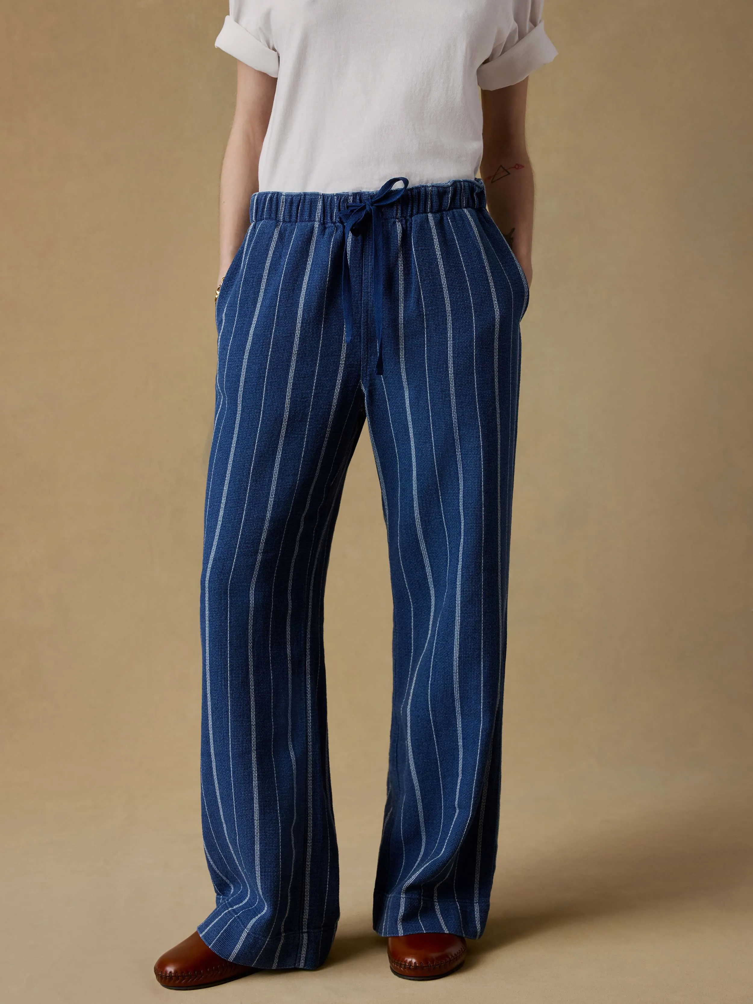 Laidback Pant - Indigo Drift Stripe sold by Faherty product image thumbnail 3