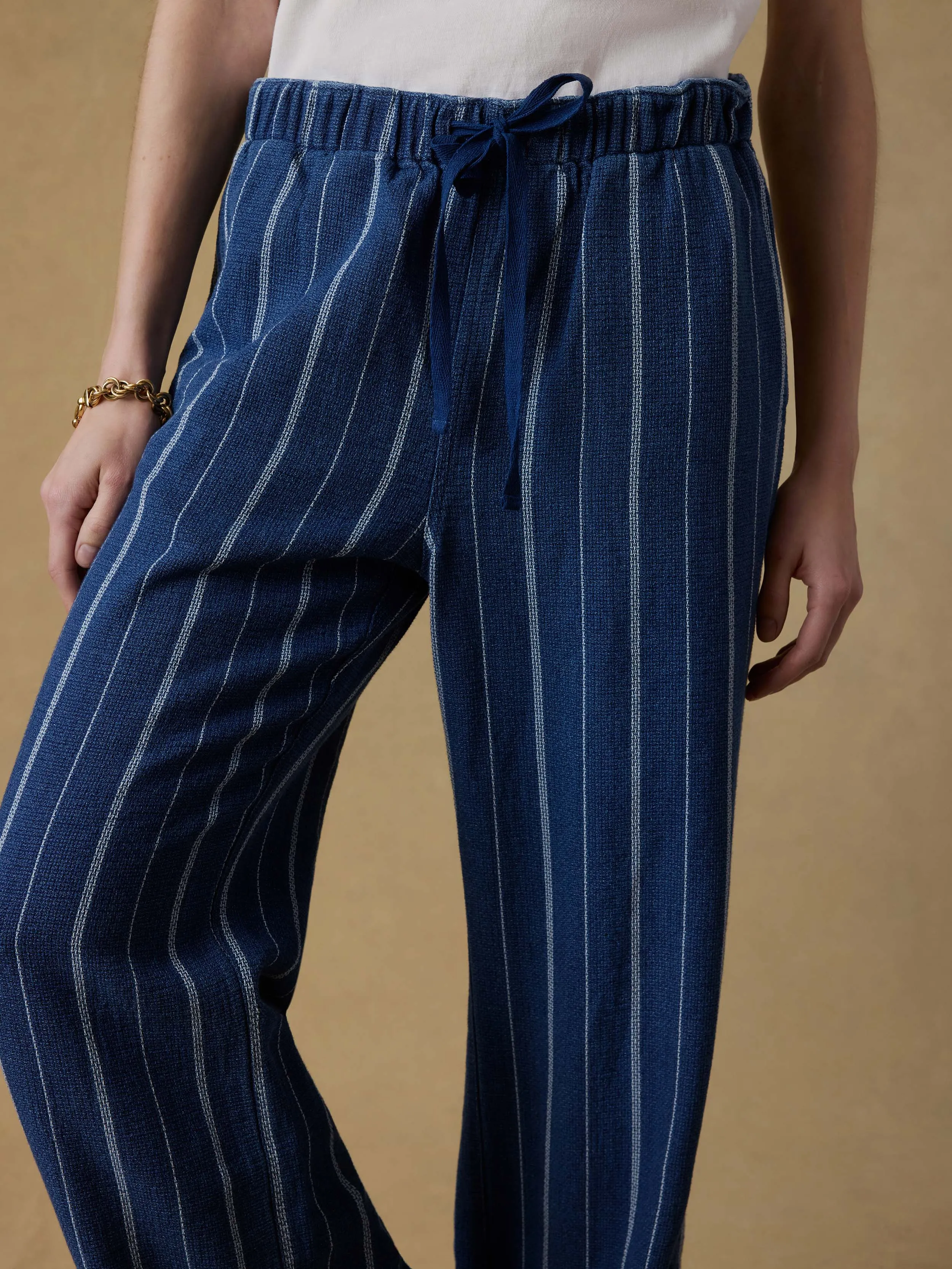 Laidback Pant - Indigo Drift Stripe sold by Faherty product image thumbnail 5