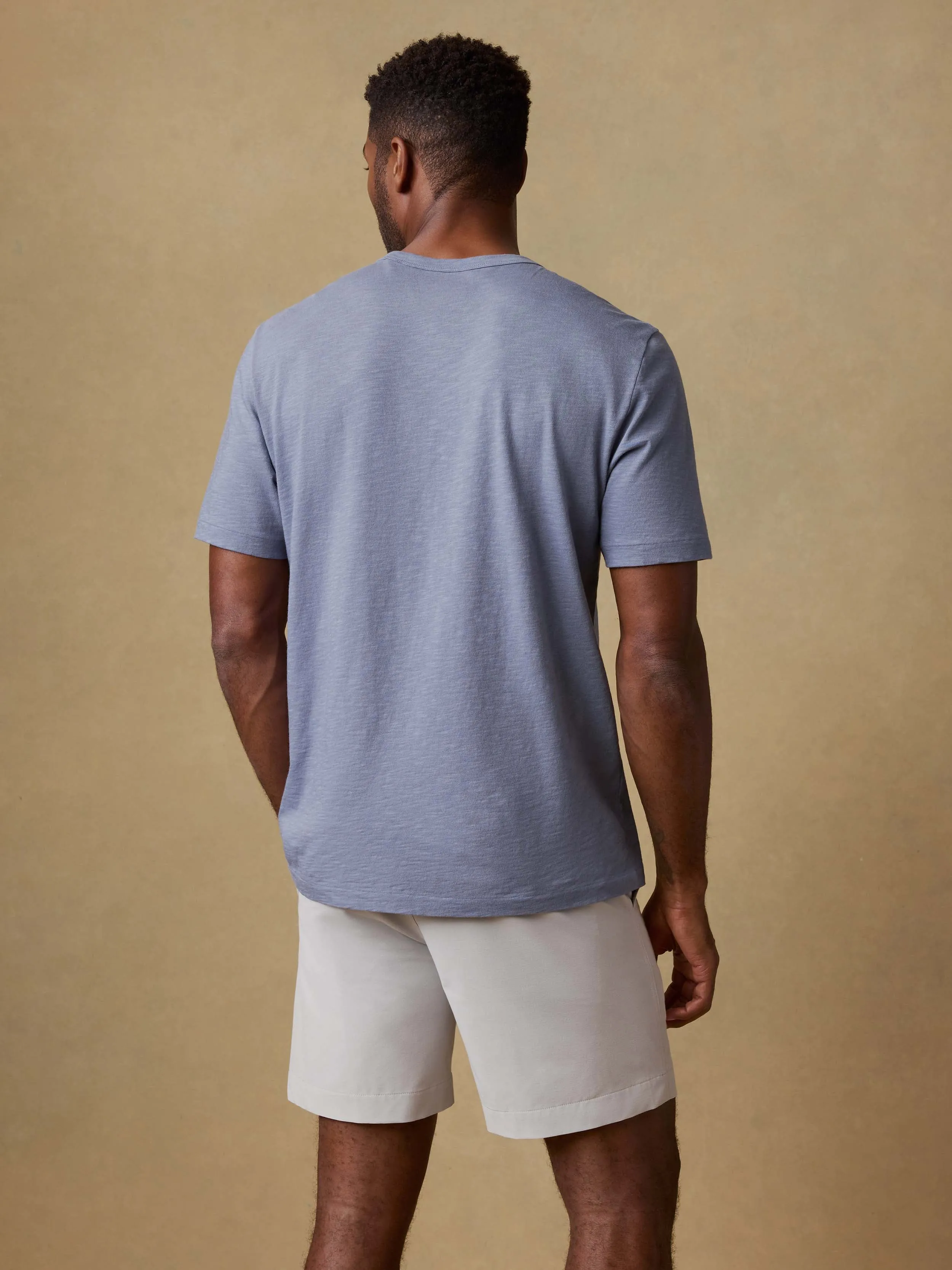Sunwashed Regenerative Pocket Tee - Flint Sky sold by Faherty product image thumbnail 3