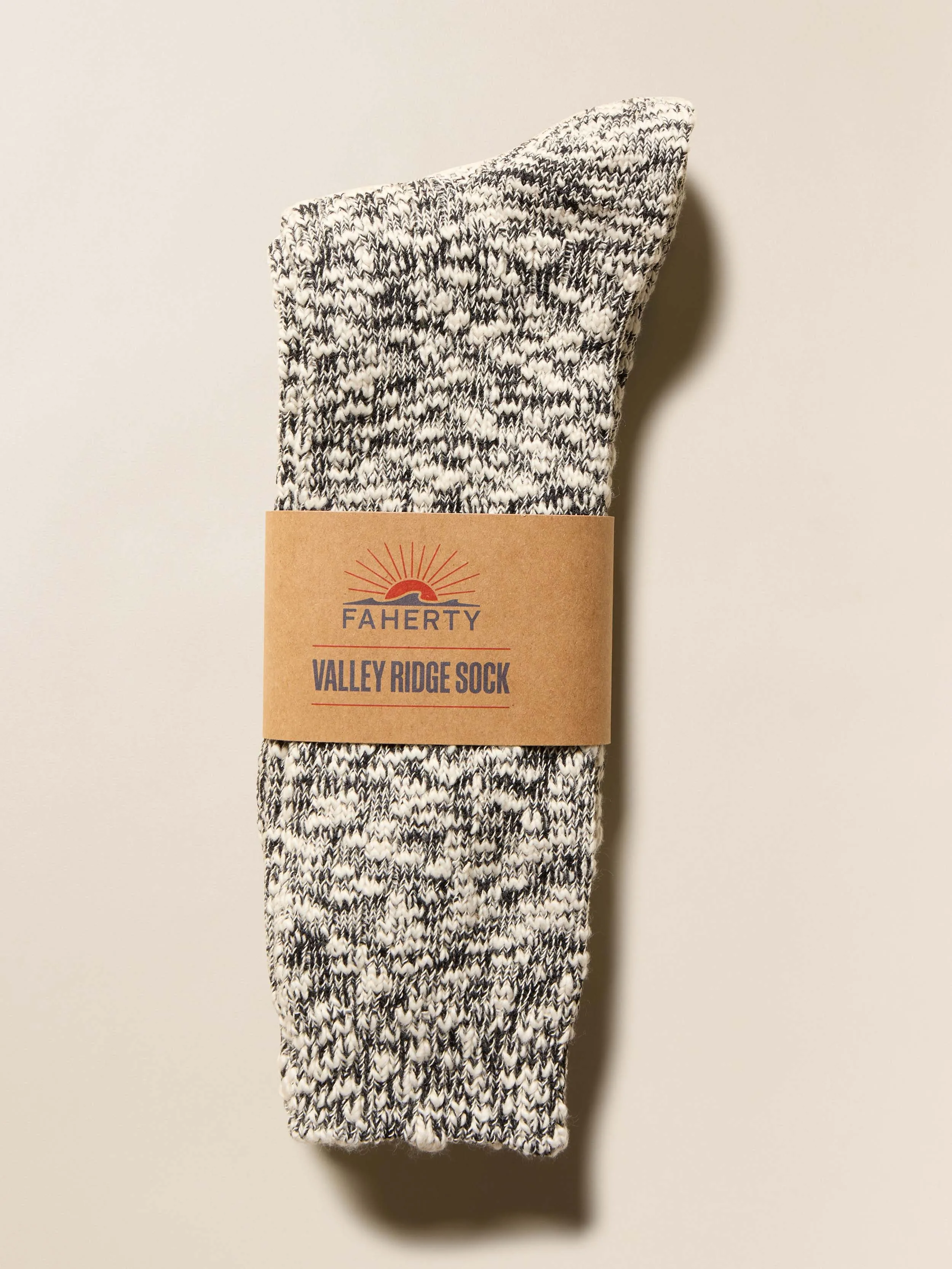 Valley Ridge Slub Sock - Black sold by Faherty