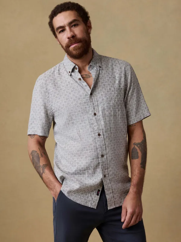 Short-Sleeve Breeze Shirt - Graphite Shell Bricks sold by Faherty