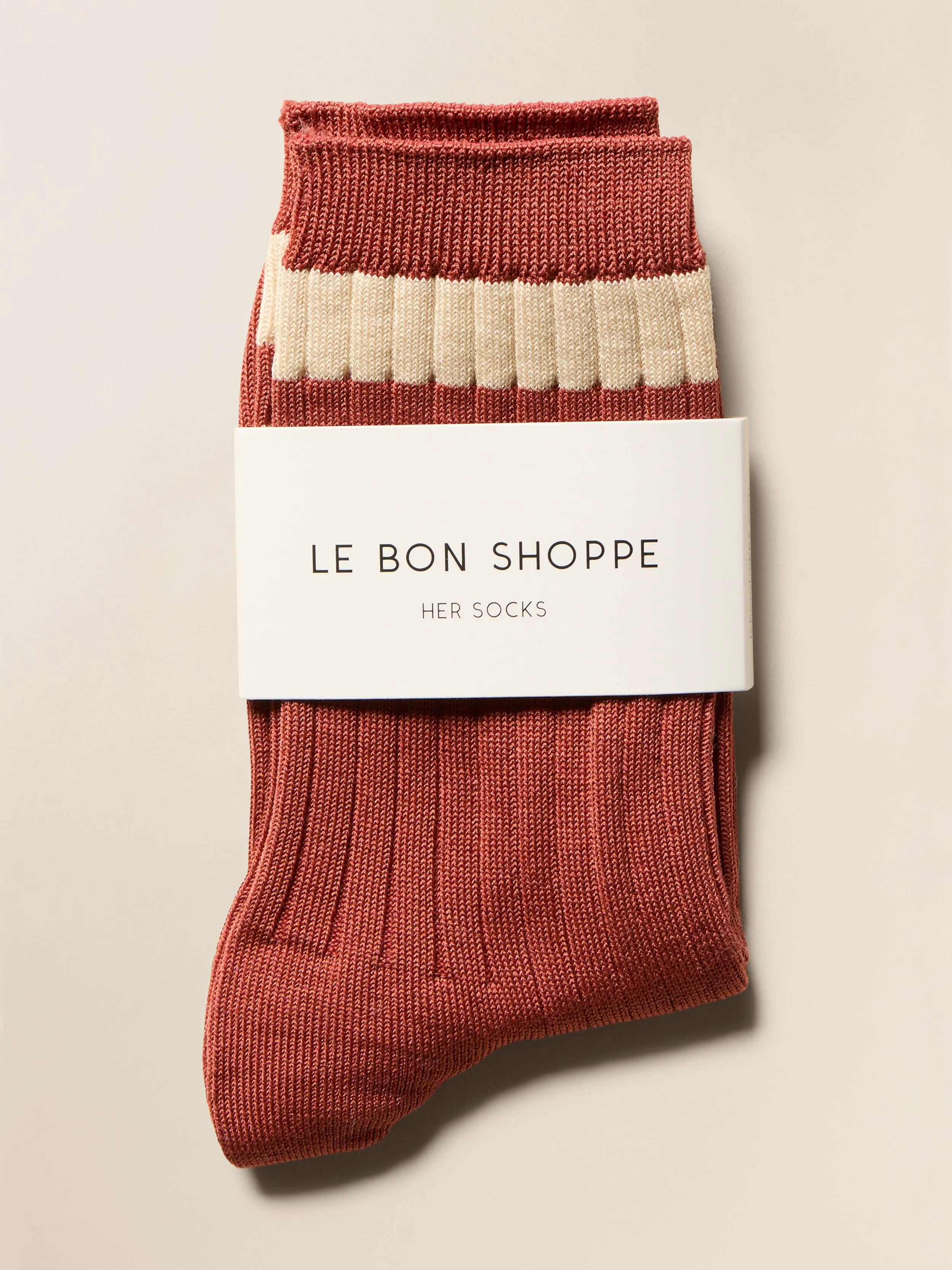 Le Bon Shoppe Her Varsity Sock - Tandori sold by Faherty