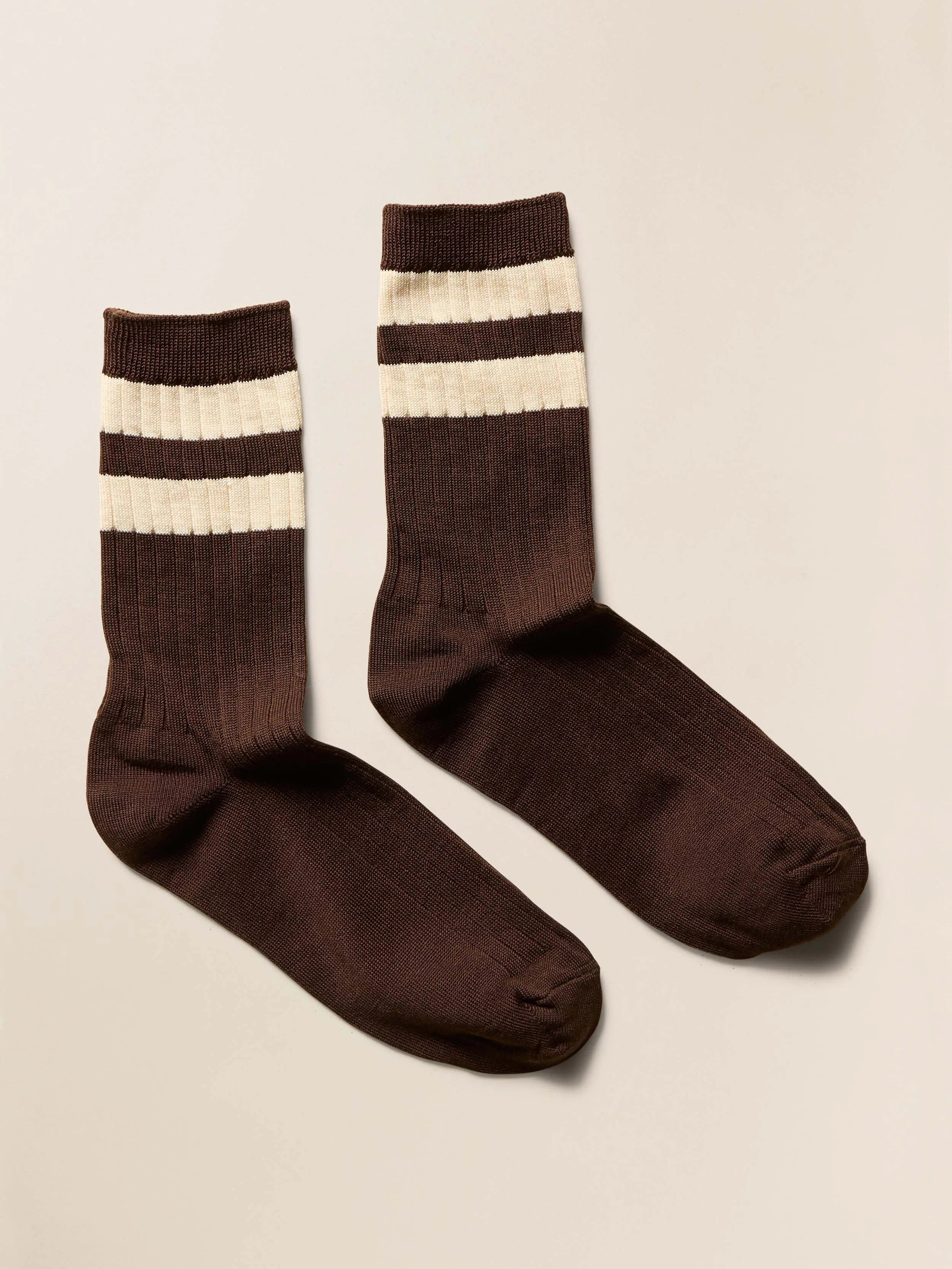 Le Bon Shoppe Her Varsity Sock - Espresso sold by Faherty product image thumbnail 2
